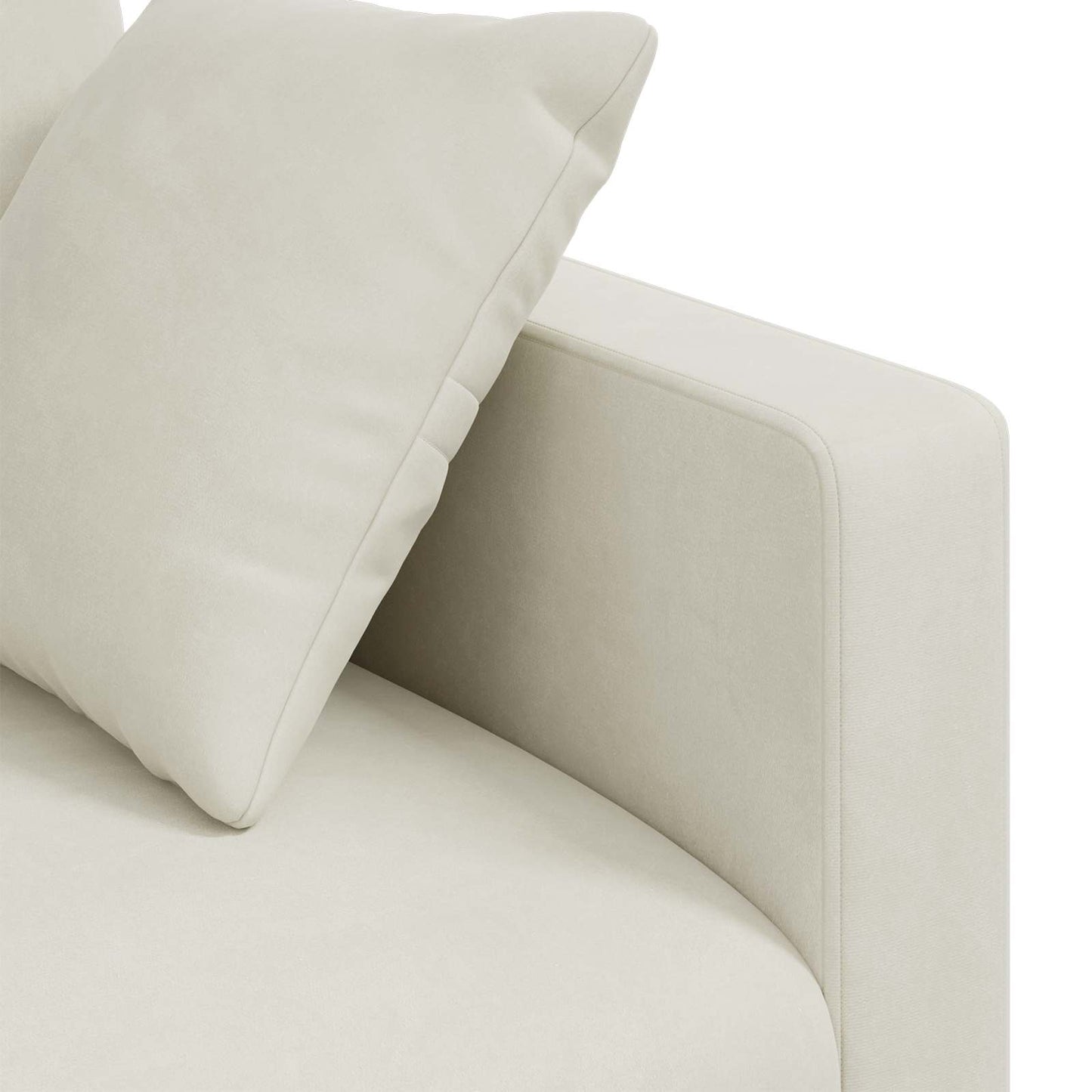 Sofa Creme 138 x 78 x 80 cm Samt