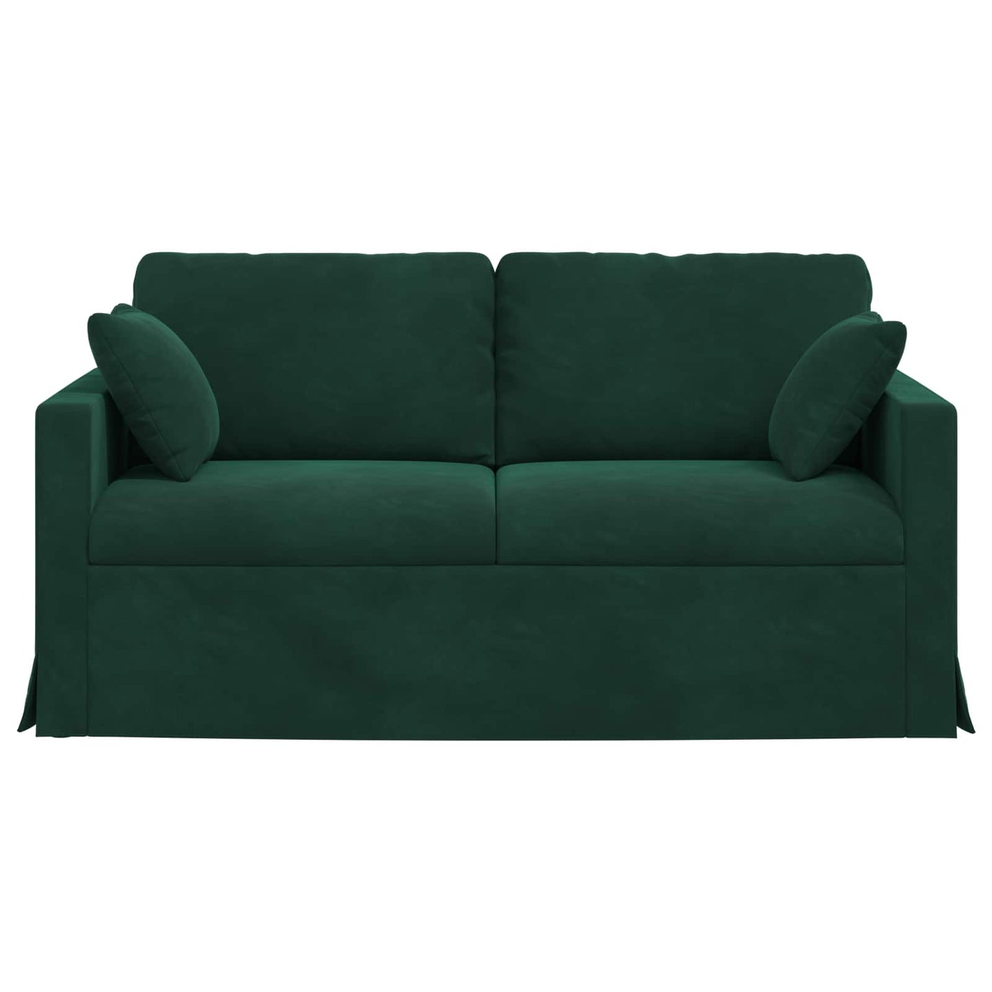 Sofa Dunkelgrün 158 x 78 x 80 cm Samt
