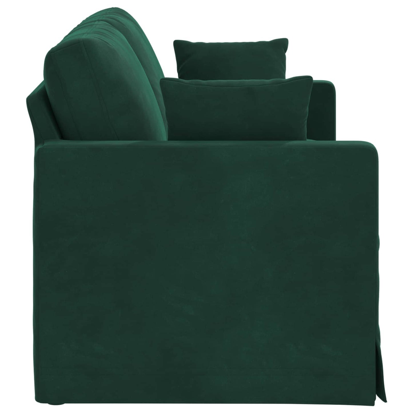Sofa Dunkelgrün 158 x 78 x 80 cm Samt
