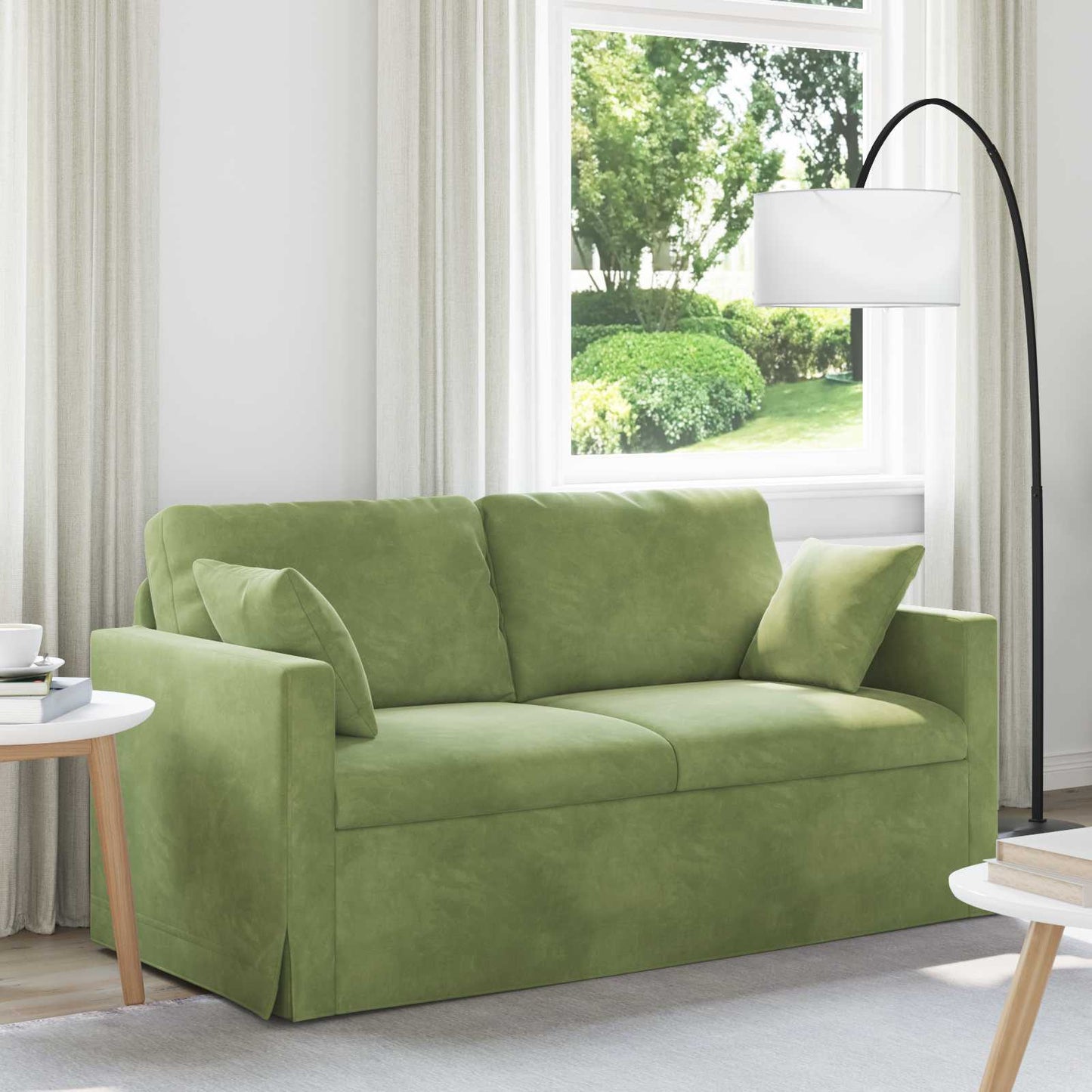 Sofa Hellgrün 158 x 78 x 80 cm Samt
