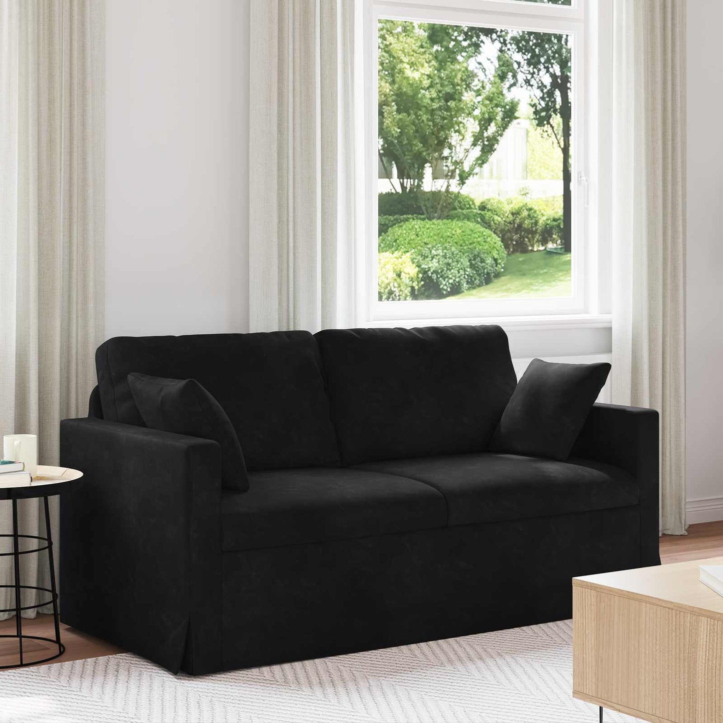 Sofa Schwarz 158 x 78 x 80 cm Samt