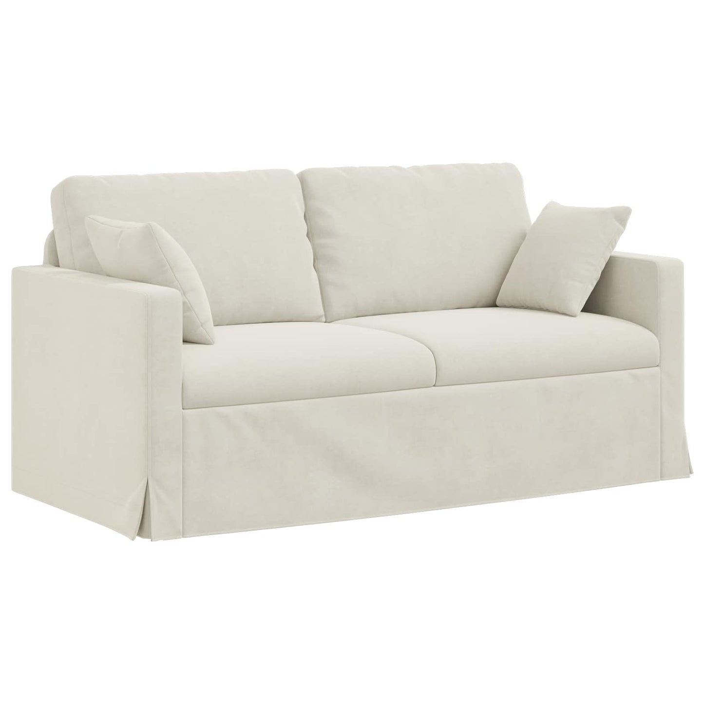 Sofa Creme 158 x 78 x 80 cm Samt