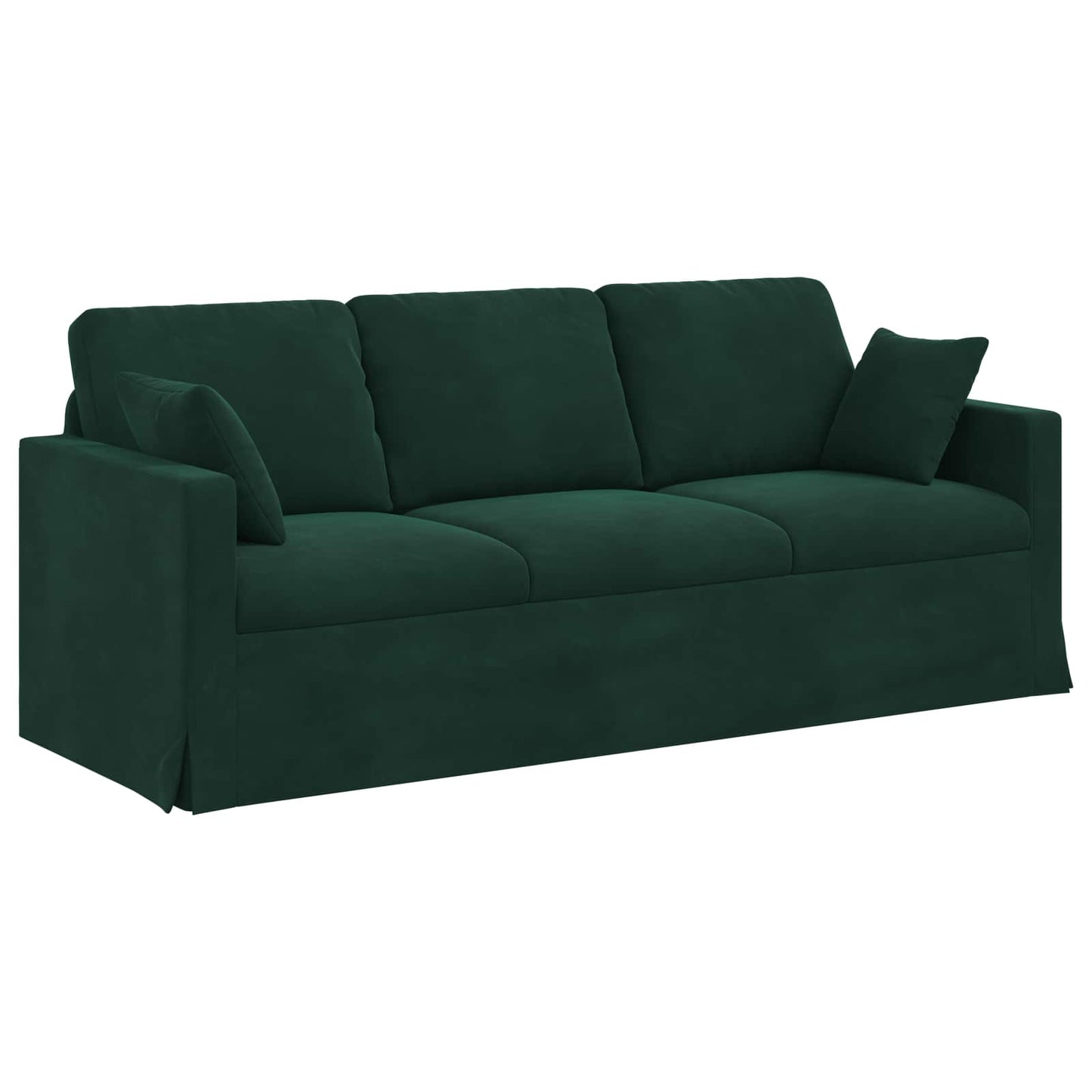 Sofa Dunkelgrün 198 x 78 x 80 cm Samt