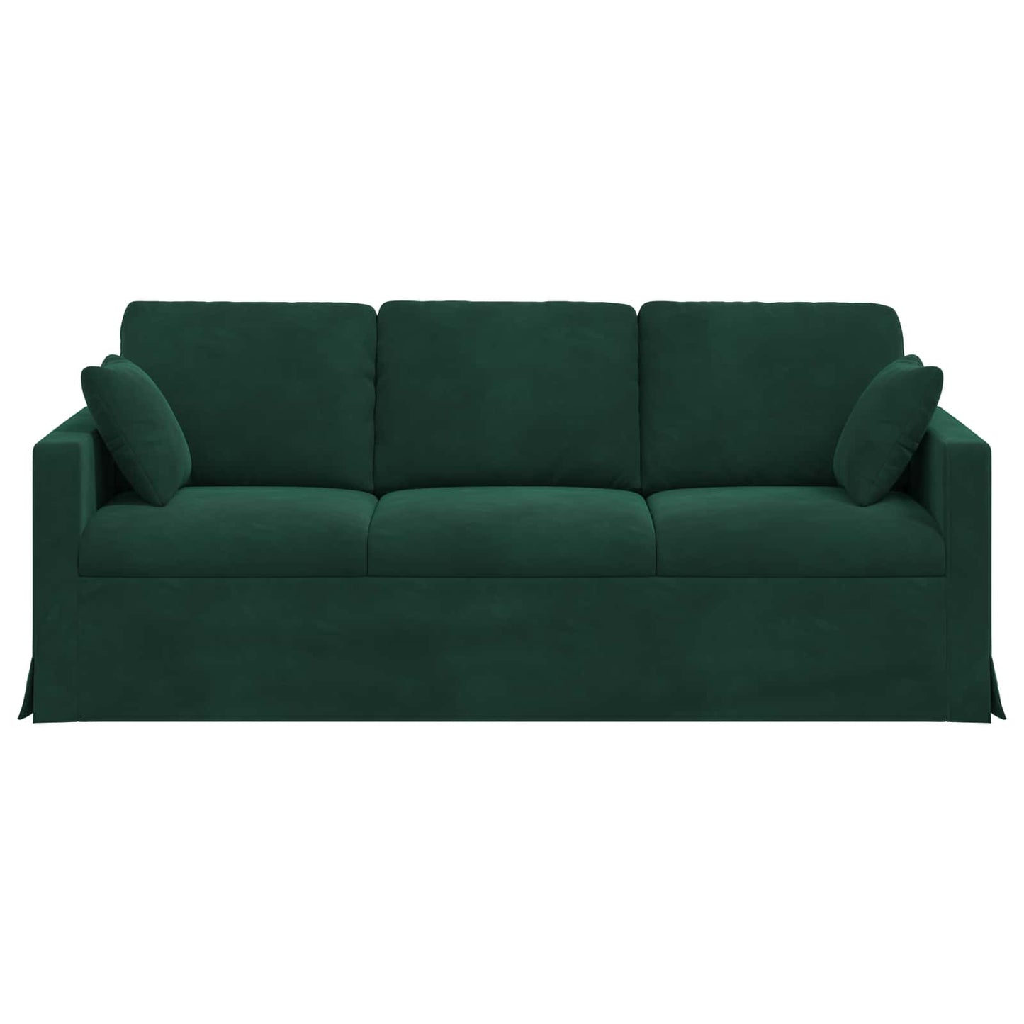 Sofa Dunkelgrün 198 x 78 x 80 cm Samt