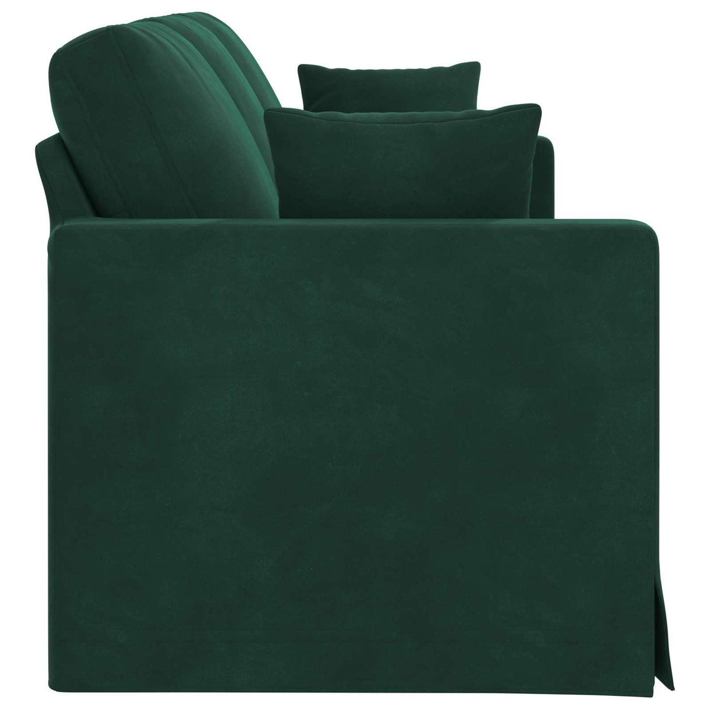 Sofa Dunkelgrün 198 x 78 x 80 cm Samt