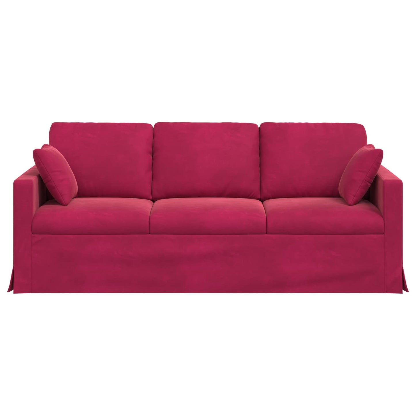 Sofa Weinrot 198 x 78 x 80 cm Samt