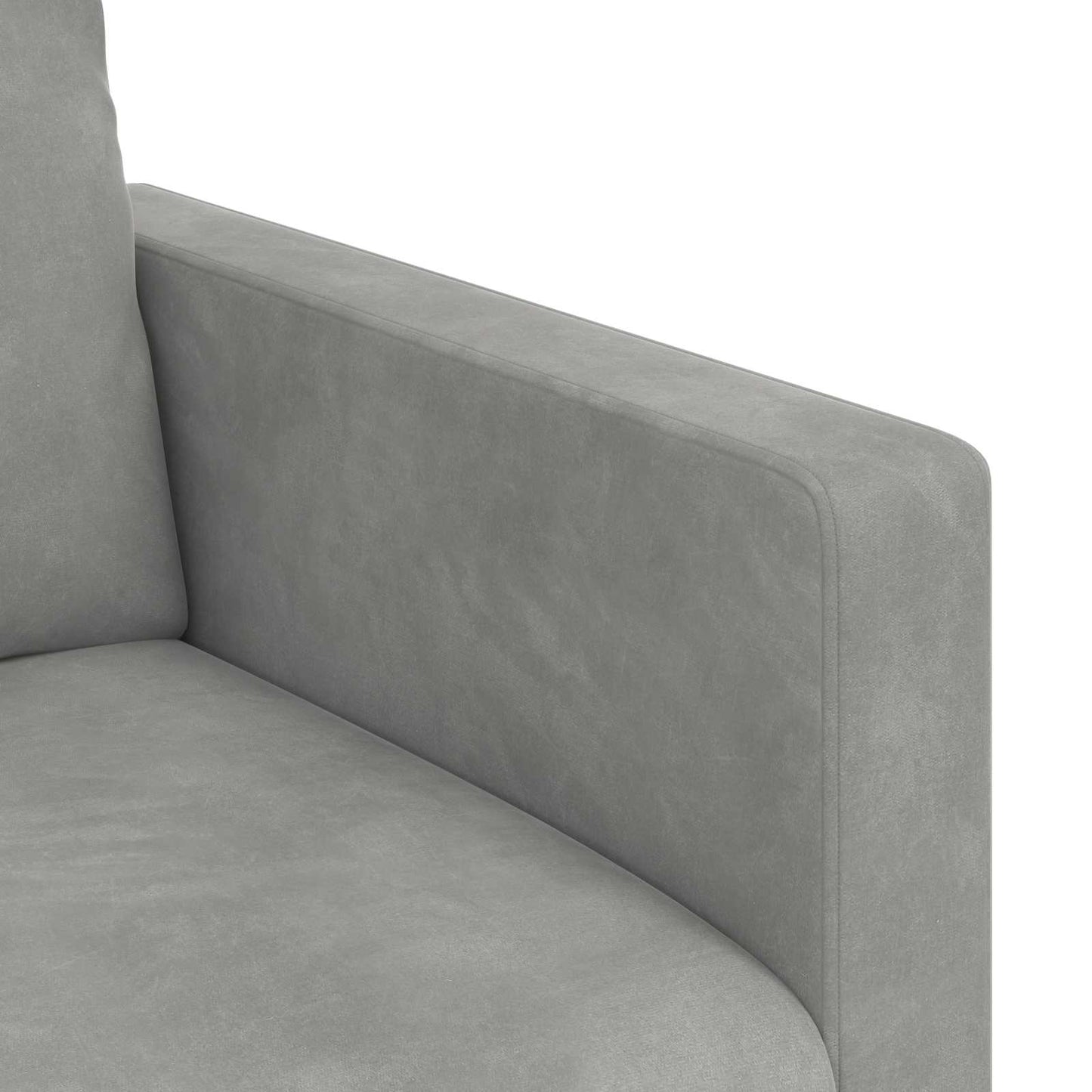 Sofa Hellgrau 228 x 78 x 80 cm Samt