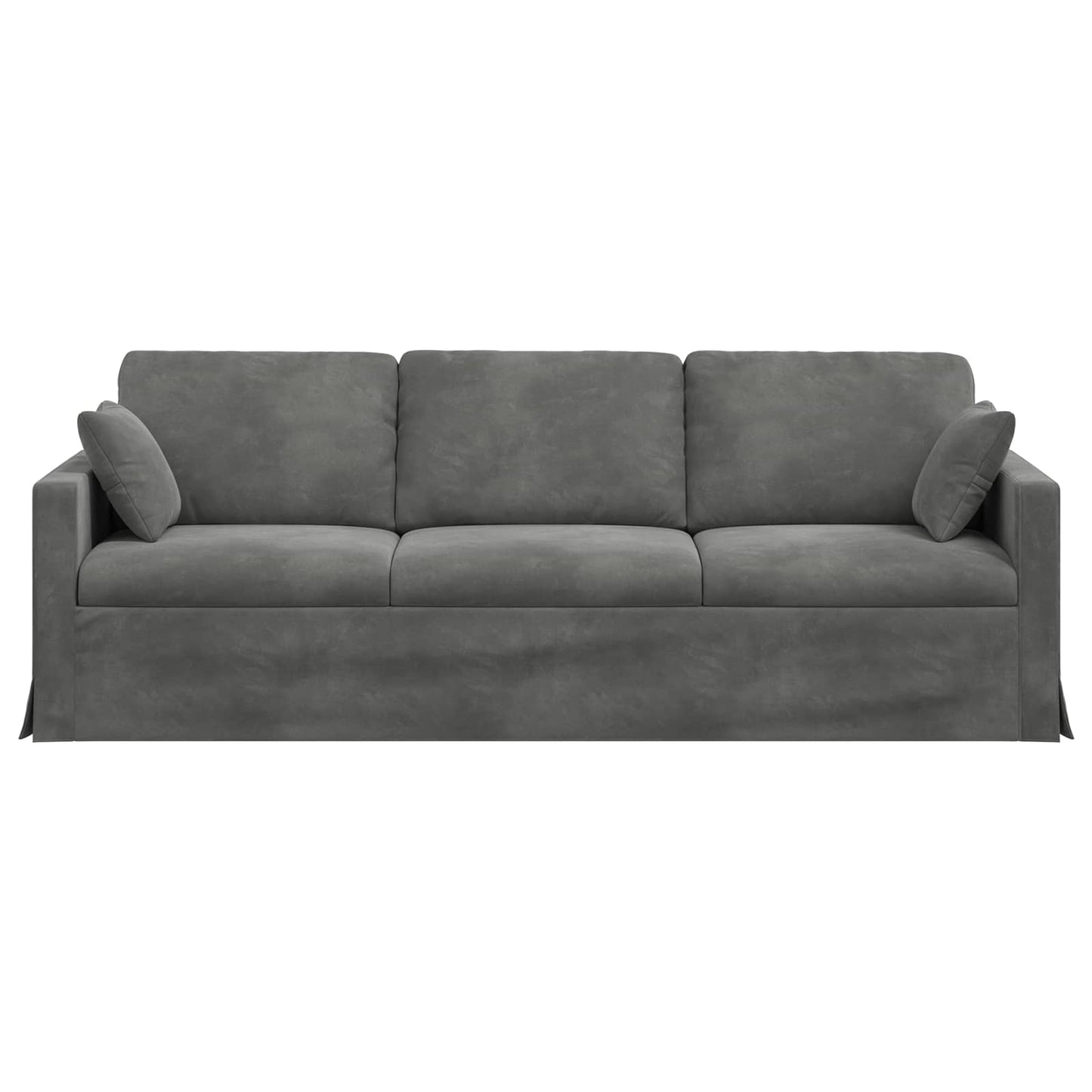 Sofa Dunkelgrau 228 x 78 x 80 cm Samt