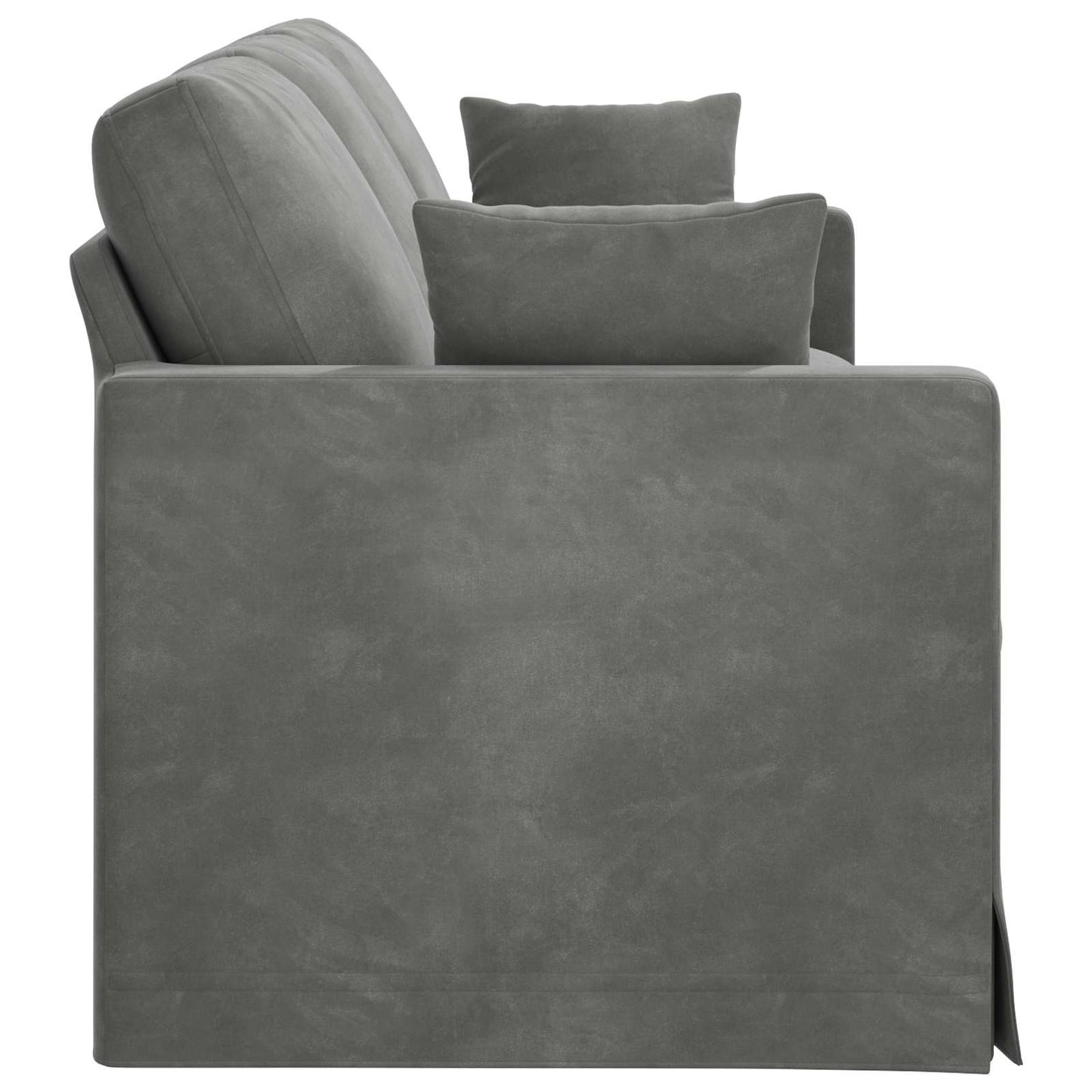 Sofa Dunkelgrau 228 x 78 x 80 cm Samt