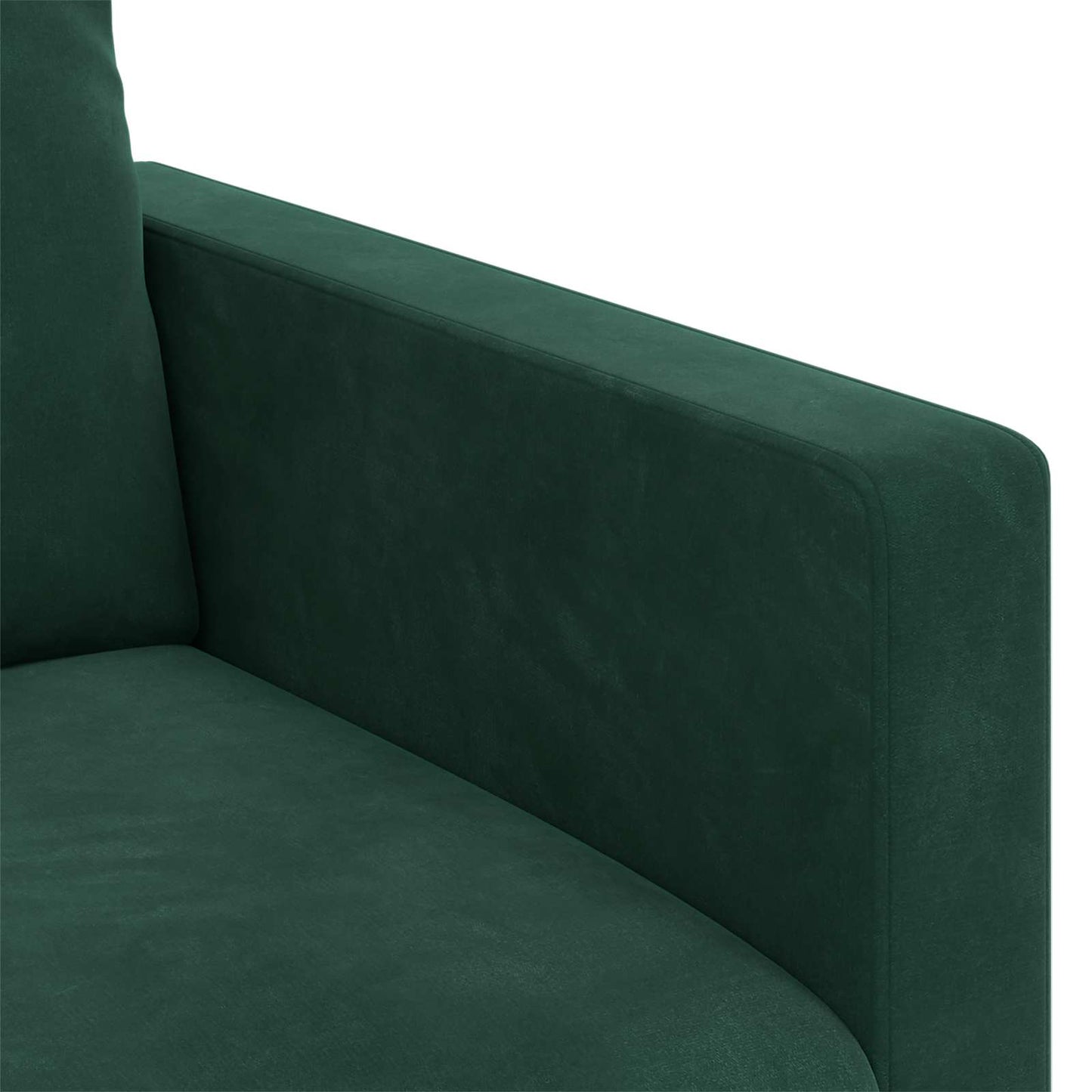 Sofa Dunkelgrün 228 x 78 x 80 cm Samt