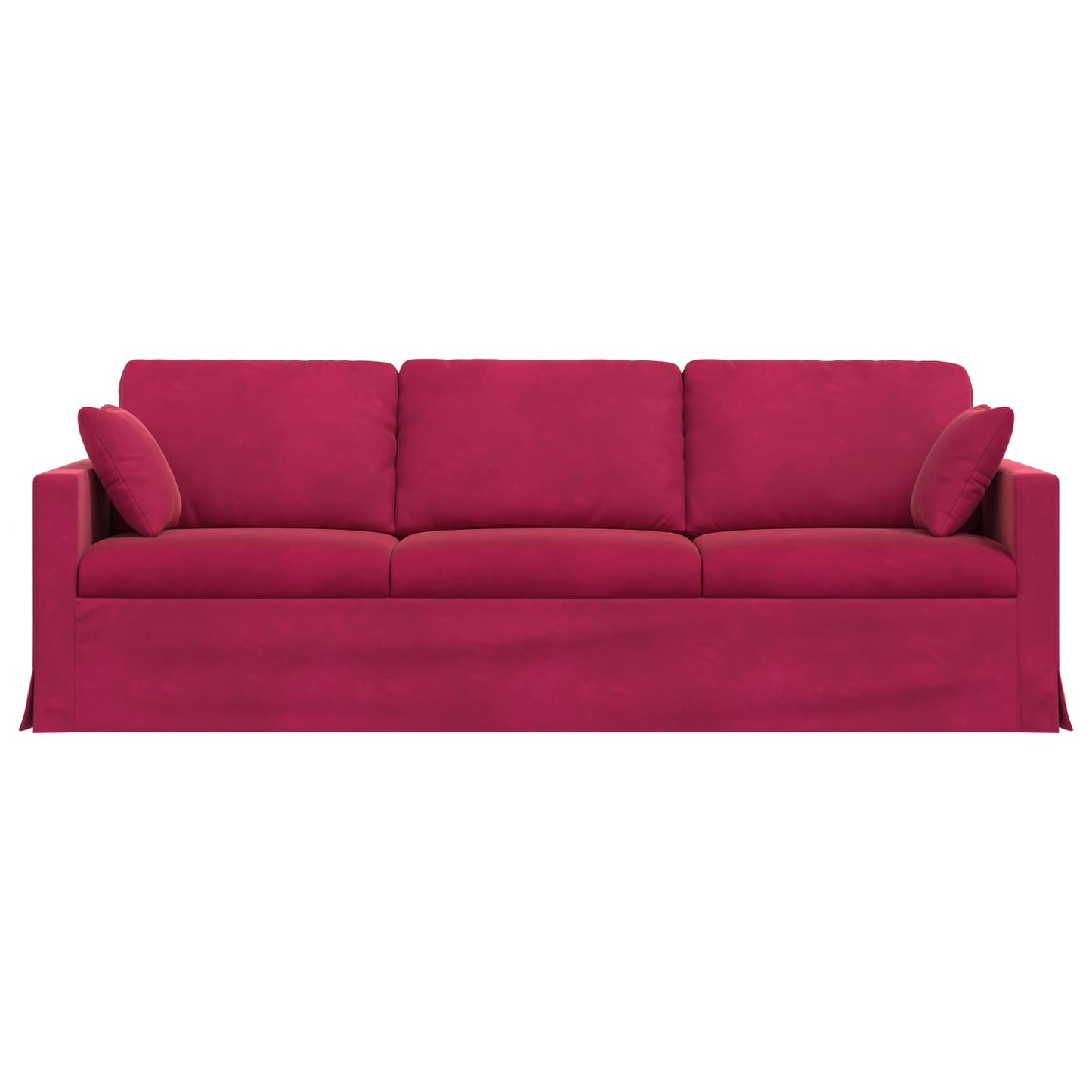 Sofa Weinrot 228 x 78 x 80 cm Samt