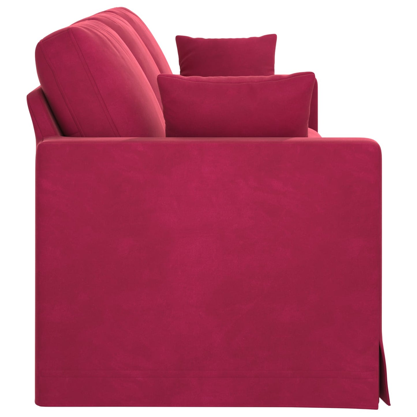 Sofa Weinrot 228 x 78 x 80 cm Samt