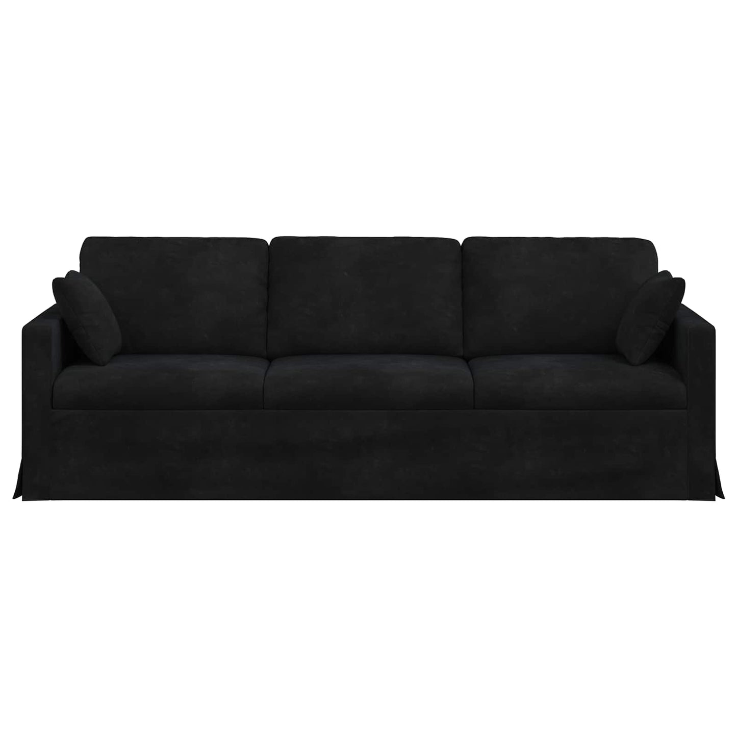 Sofa Schwarz 228 x 78 x 80 cm Samt