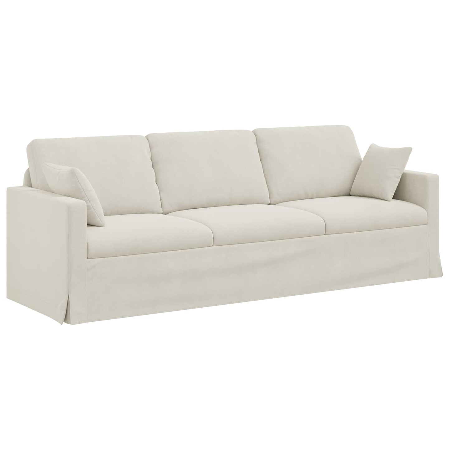 Sofa Creme 228 x 78 x 80 cm Samt
