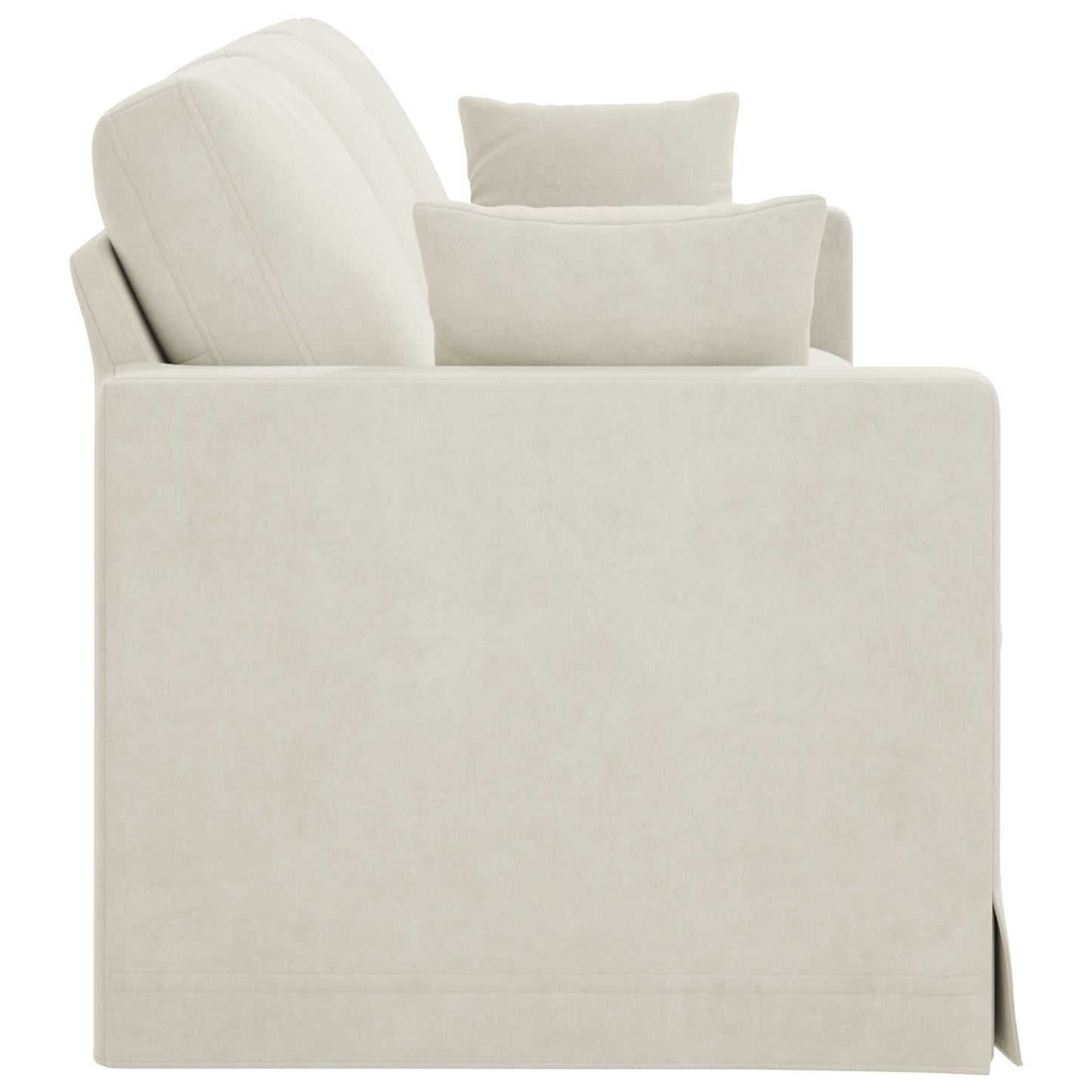 Sofa Creme 228 x 78 x 80 cm Samt