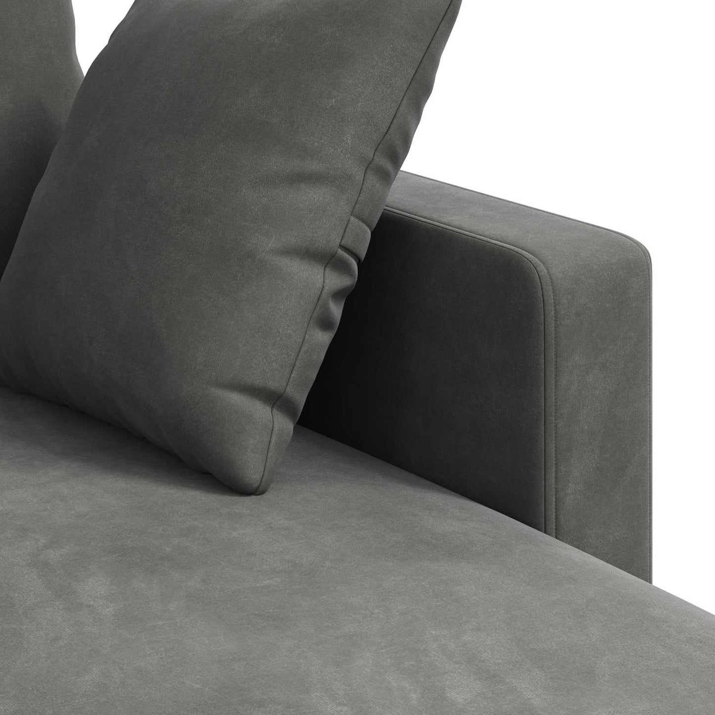 Sofa Dunkelgrau 198 x 134 x 80 cm Samt