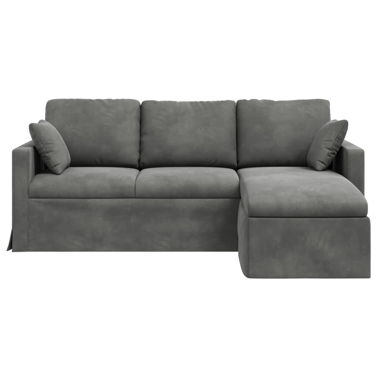 Sofa Dunkelgrau 198 x 134 x 80 cm Samt