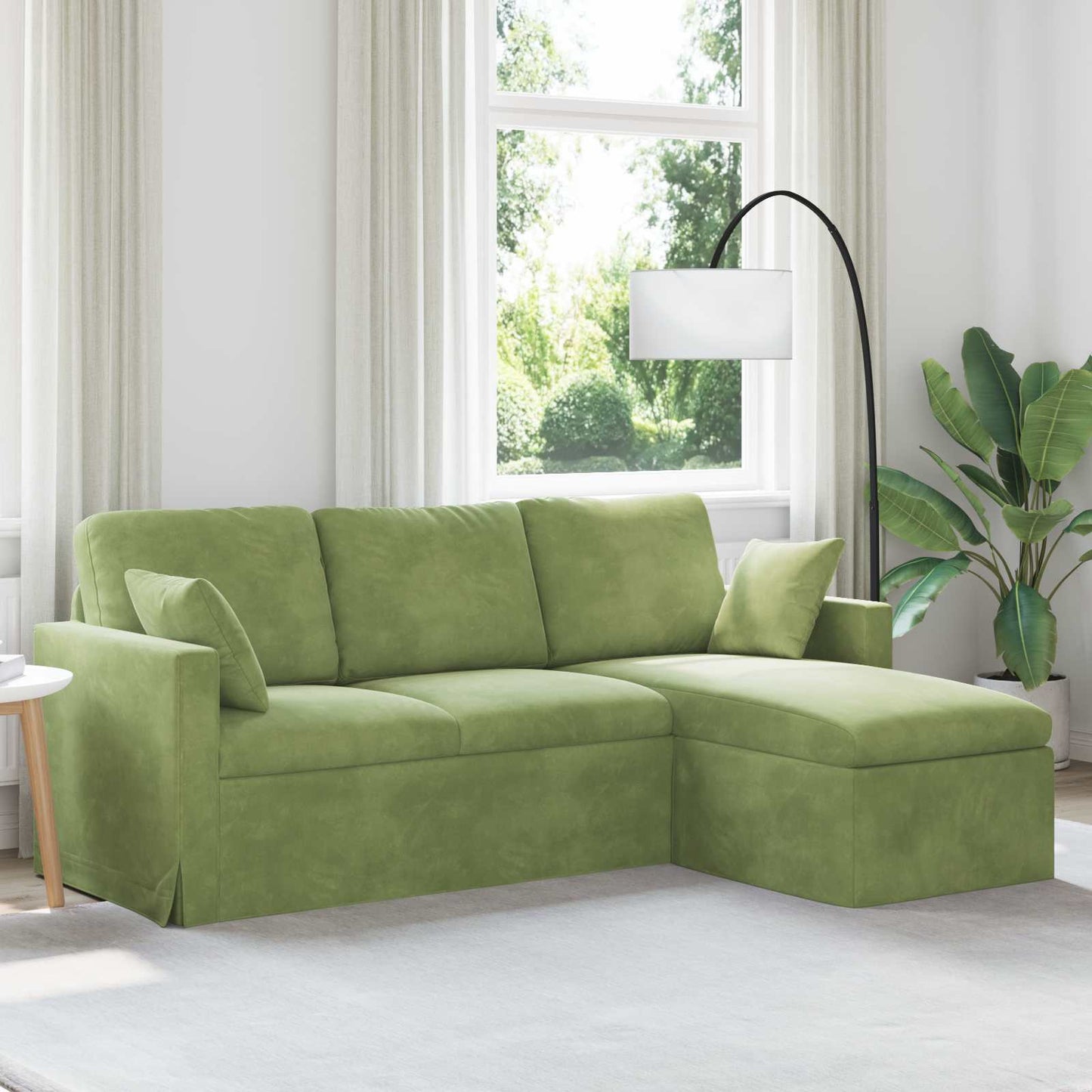Sofa Hellgrün 198 x 134 x 80 cm Samt