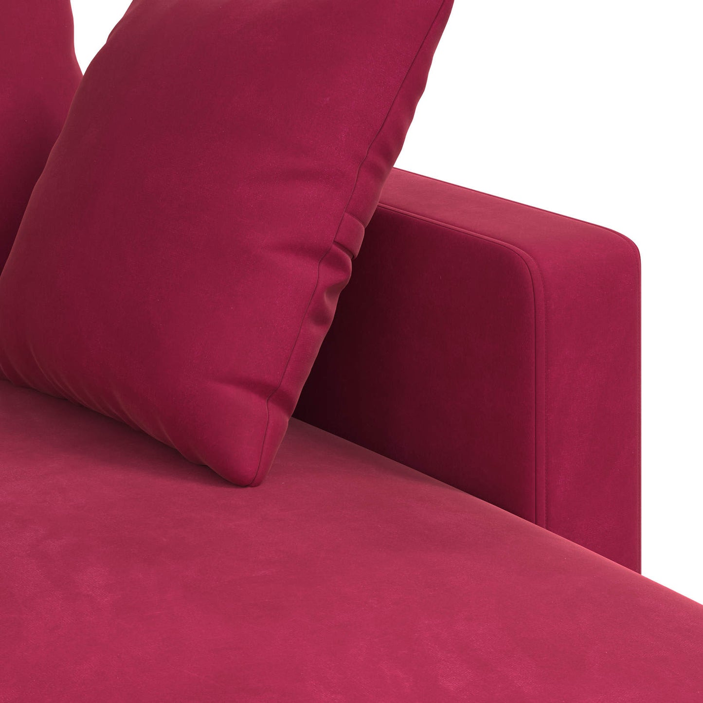 Sofa Weinrot 198 x 134 x 80 cm Samt