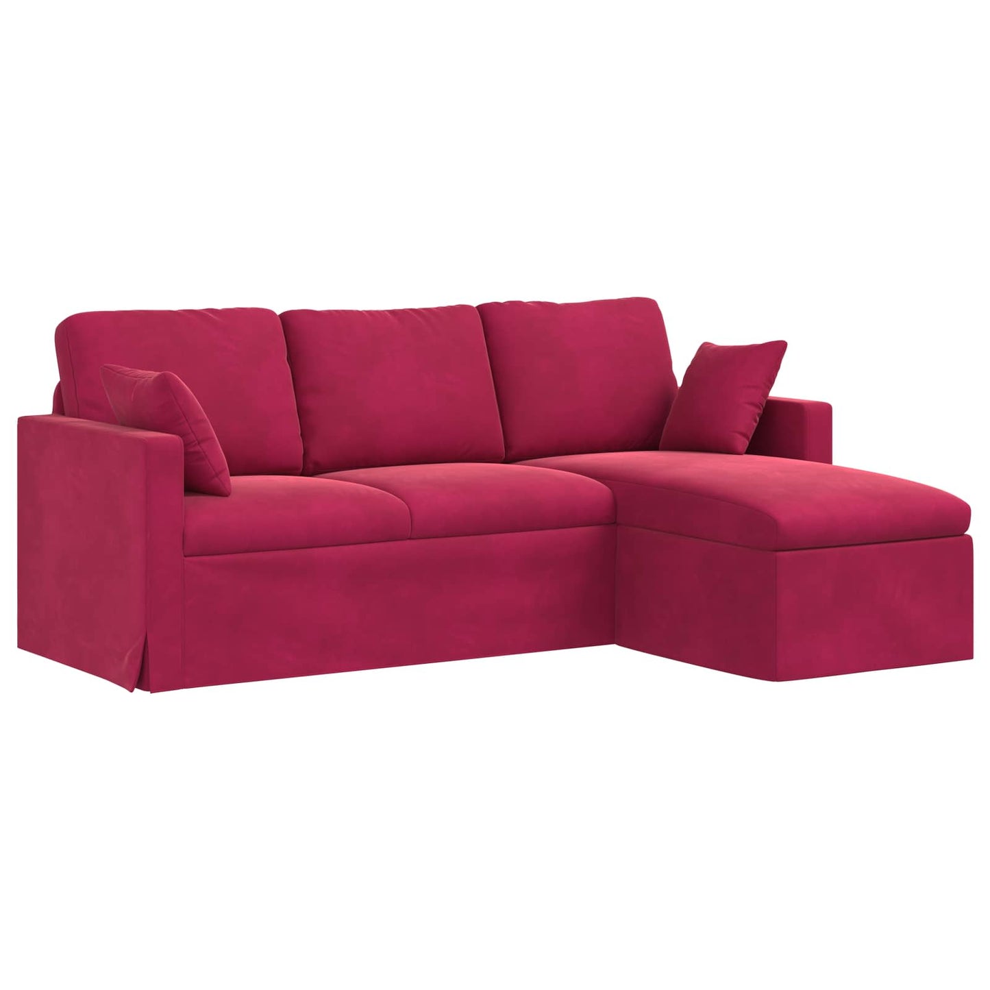 Sofa Weinrot 198 x 134 x 80 cm Samt