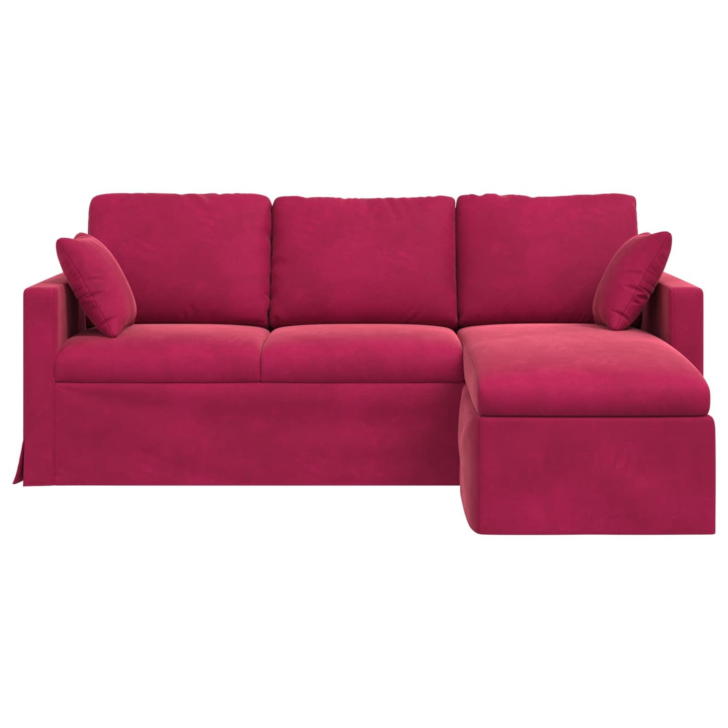Sofa Weinrot 198 x 134 x 80 cm Samt