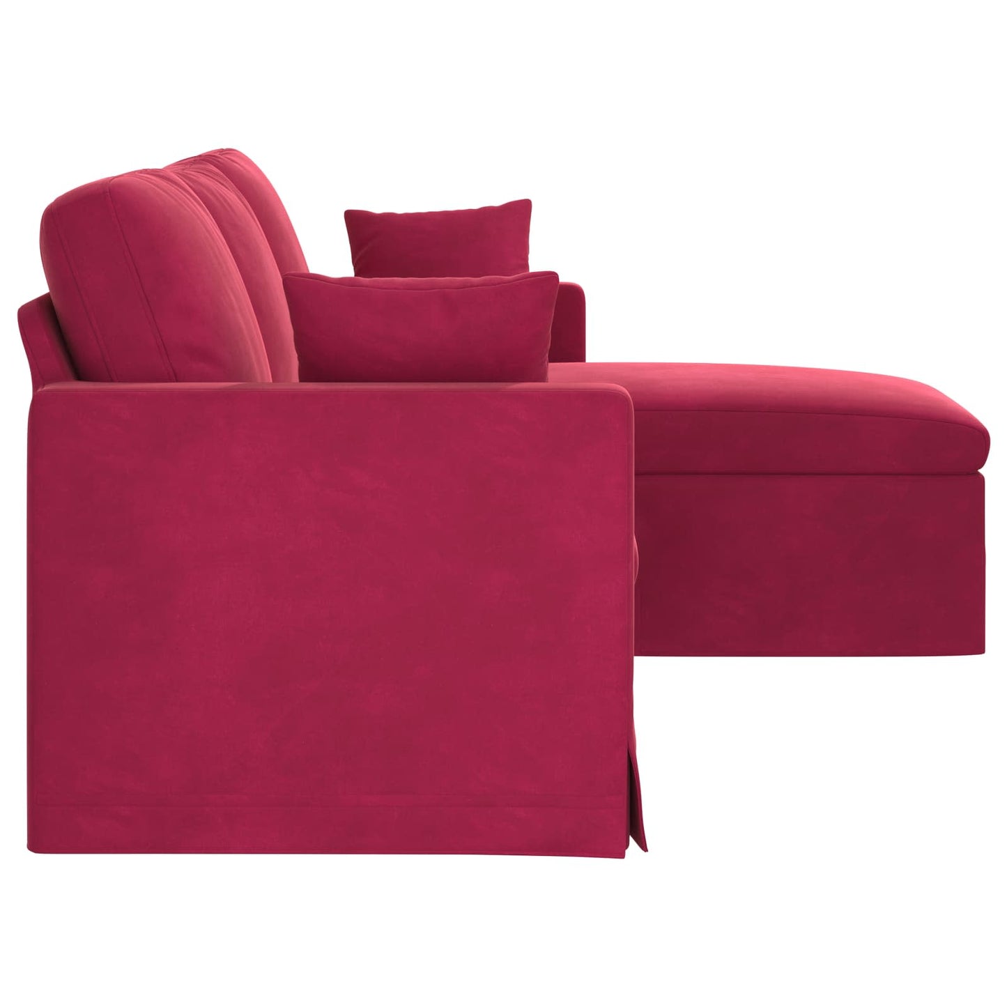 Sofa Weinrot 198 x 134 x 80 cm Samt
