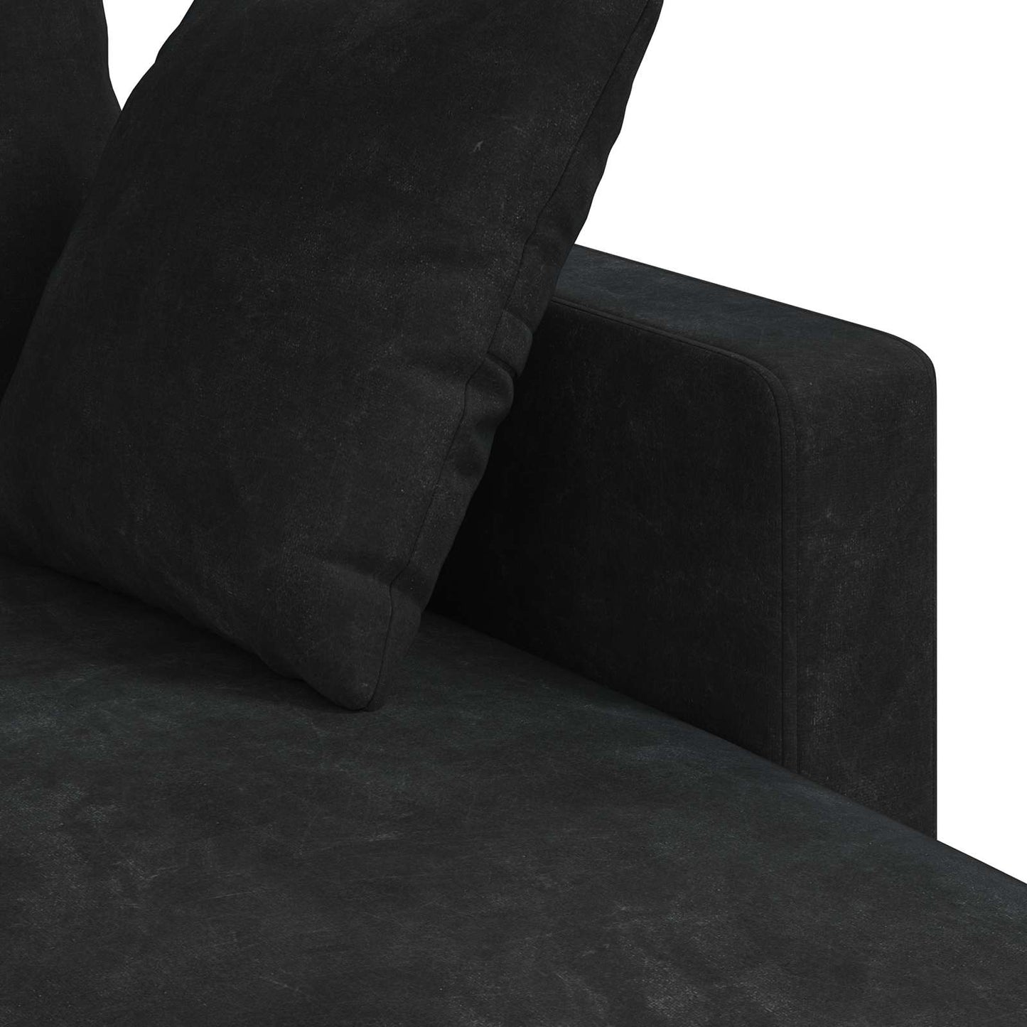 Sofa Schwarz 198 x 134 x 80 cm Samt
