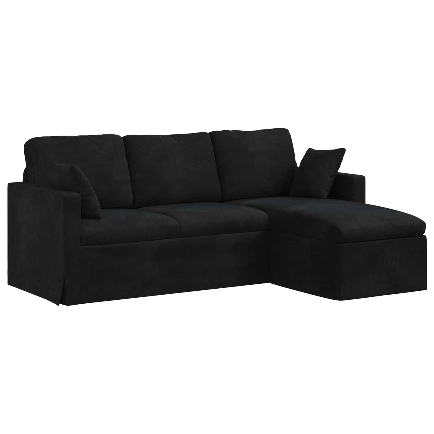 Sofa Schwarz 198 x 134 x 80 cm Samt