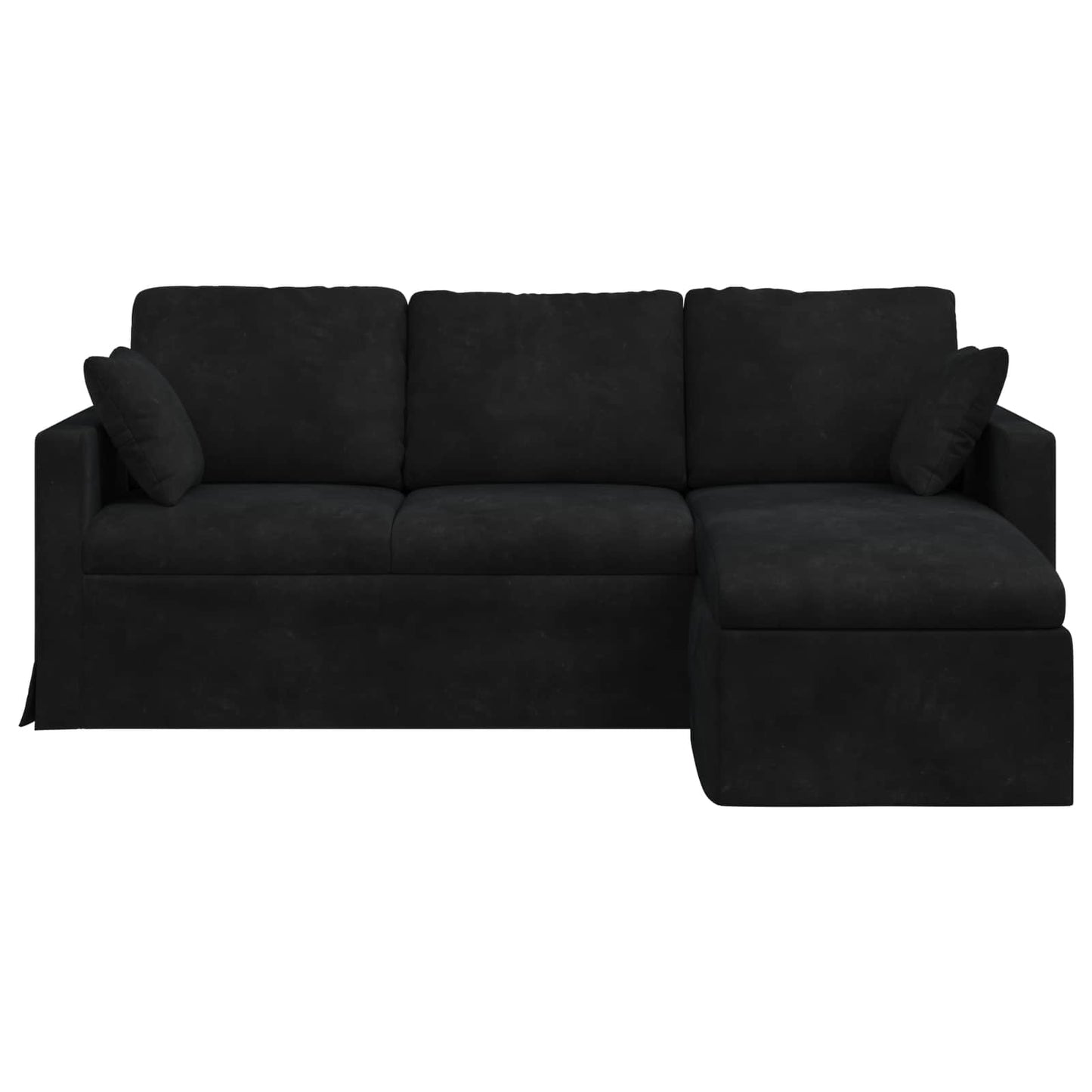 Sofa Schwarz 198 x 134 x 80 cm Samt