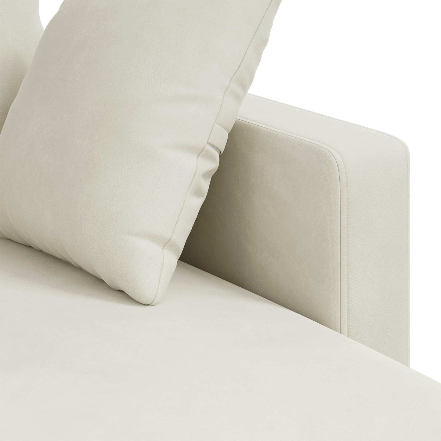 Sofa Creme 198 x 134 x 80 cm Samt