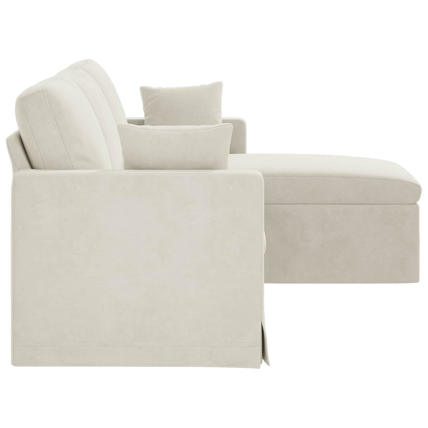 Sofa Creme 198 x 134 x 80 cm Samt