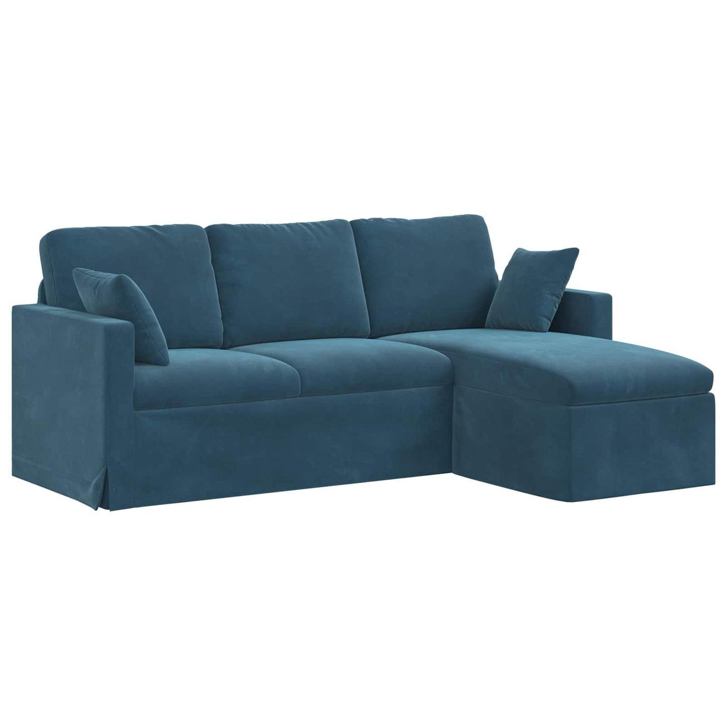 Sofa Blau 198 x 134 x 80 cm Samt