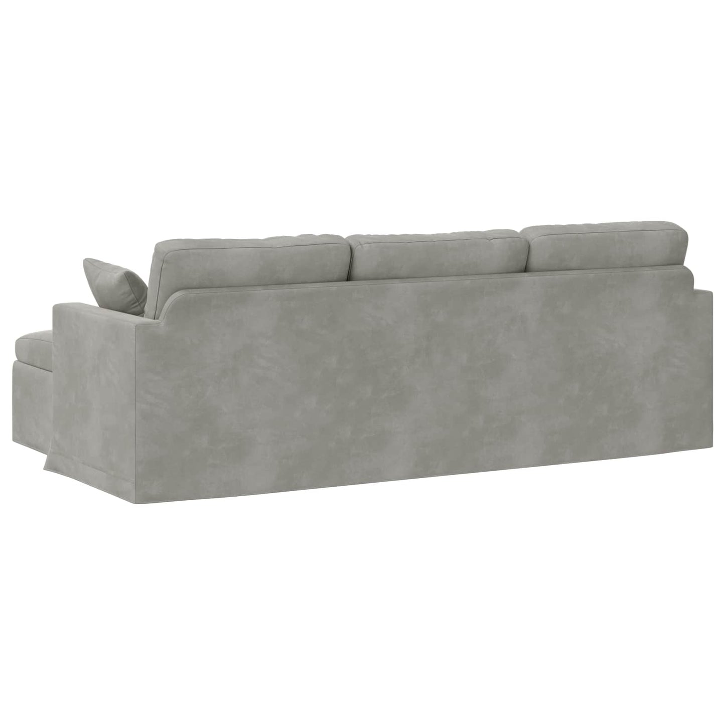 Sofa Hellgrau 228 x 134 x 80 cm Samt