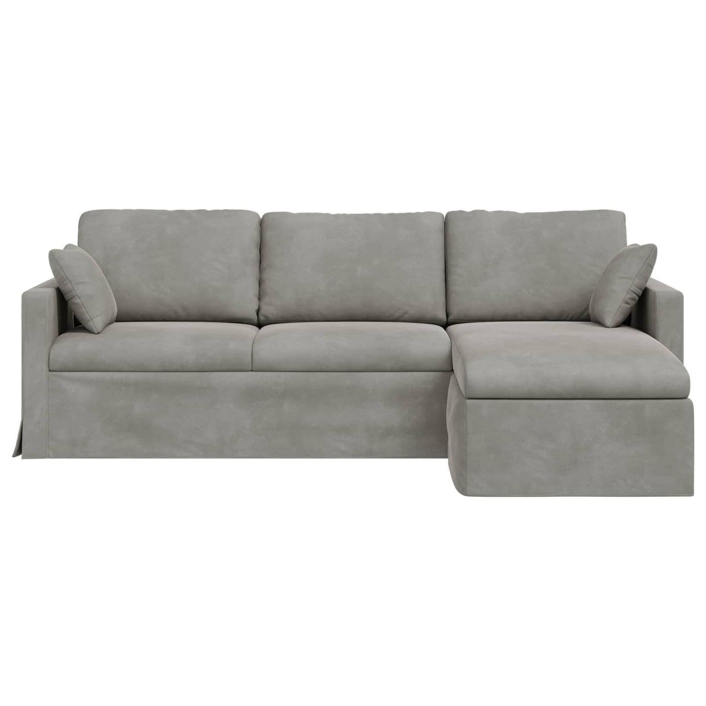 Sofa Hellgrau 228 x 134 x 80 cm Samt