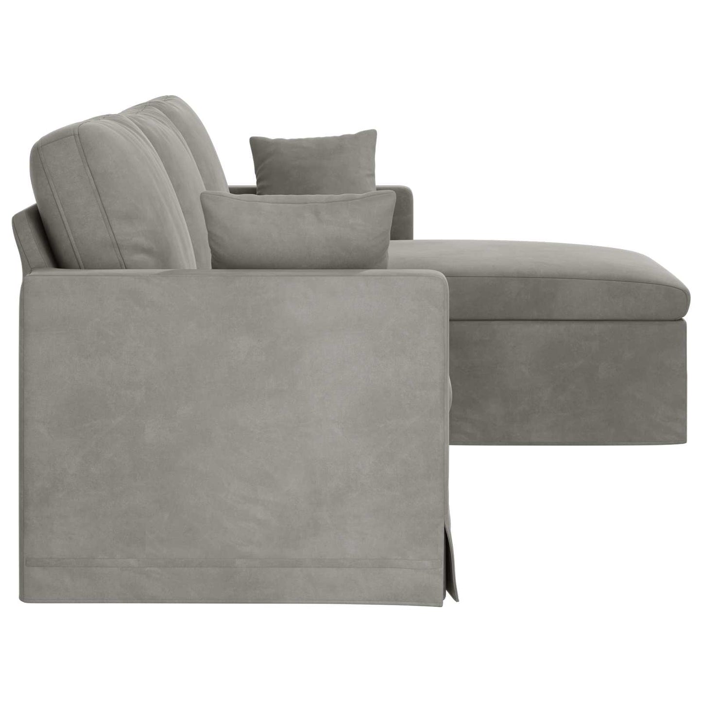 Sofa Hellgrau 228 x 134 x 80 cm Samt