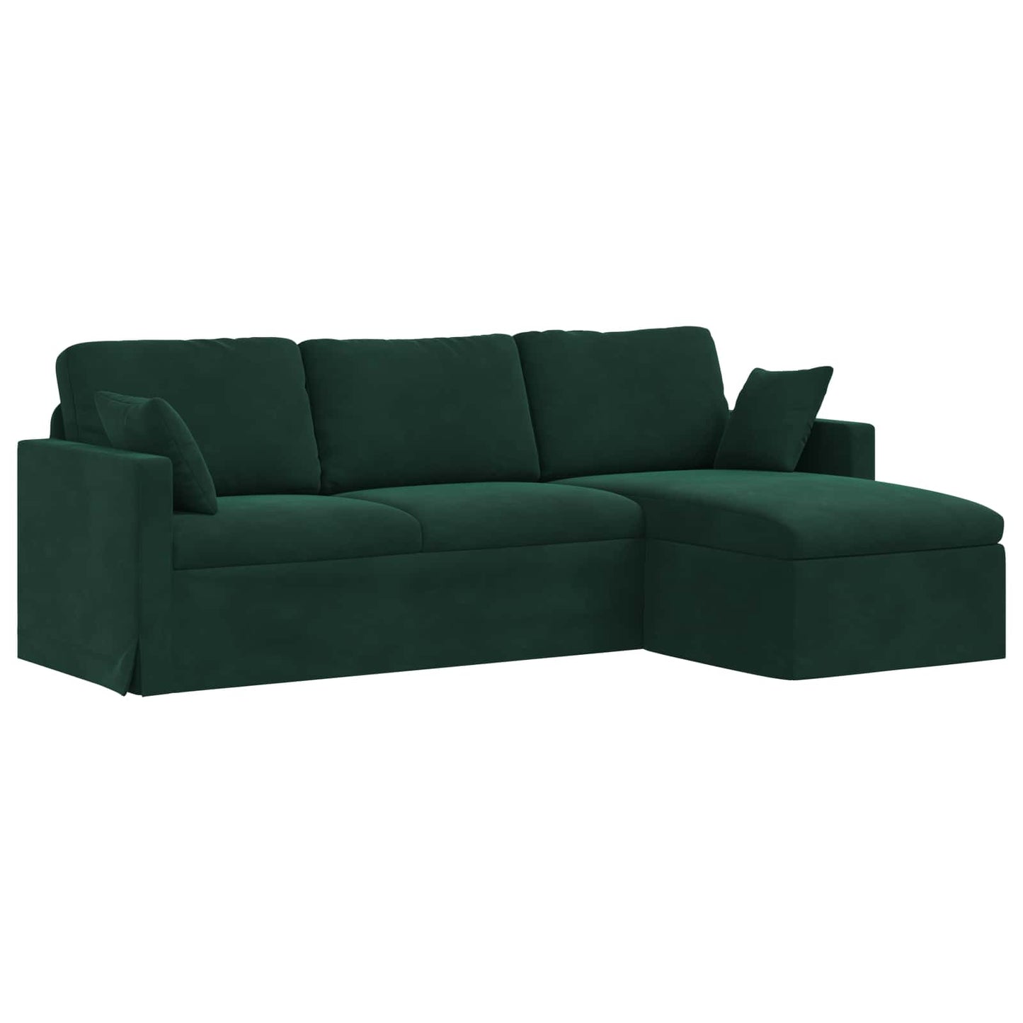 Sofa Dunkelgrün 228 x 134 x 80 cm Samt