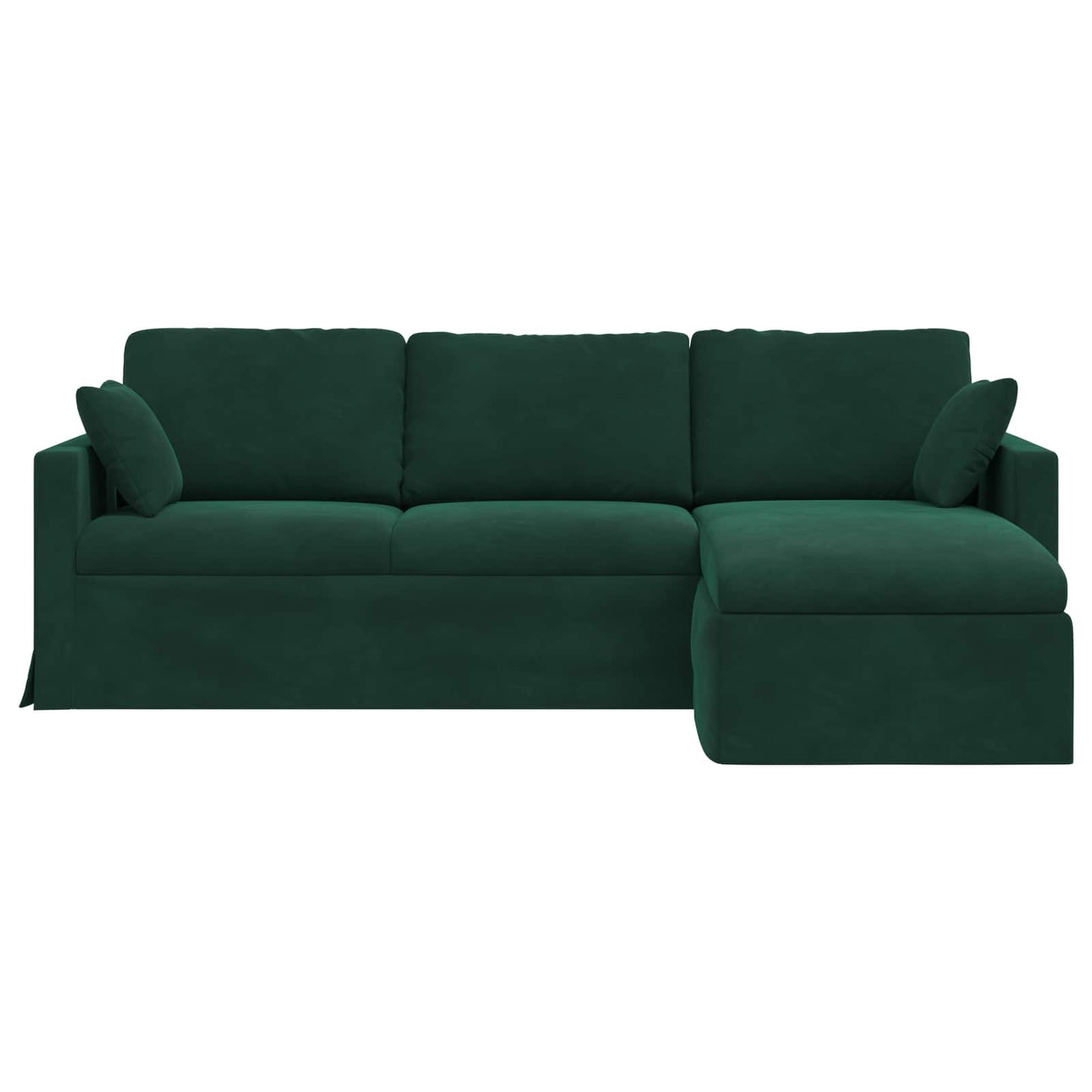Sofa Dunkelgrün 228 x 134 x 80 cm Samt