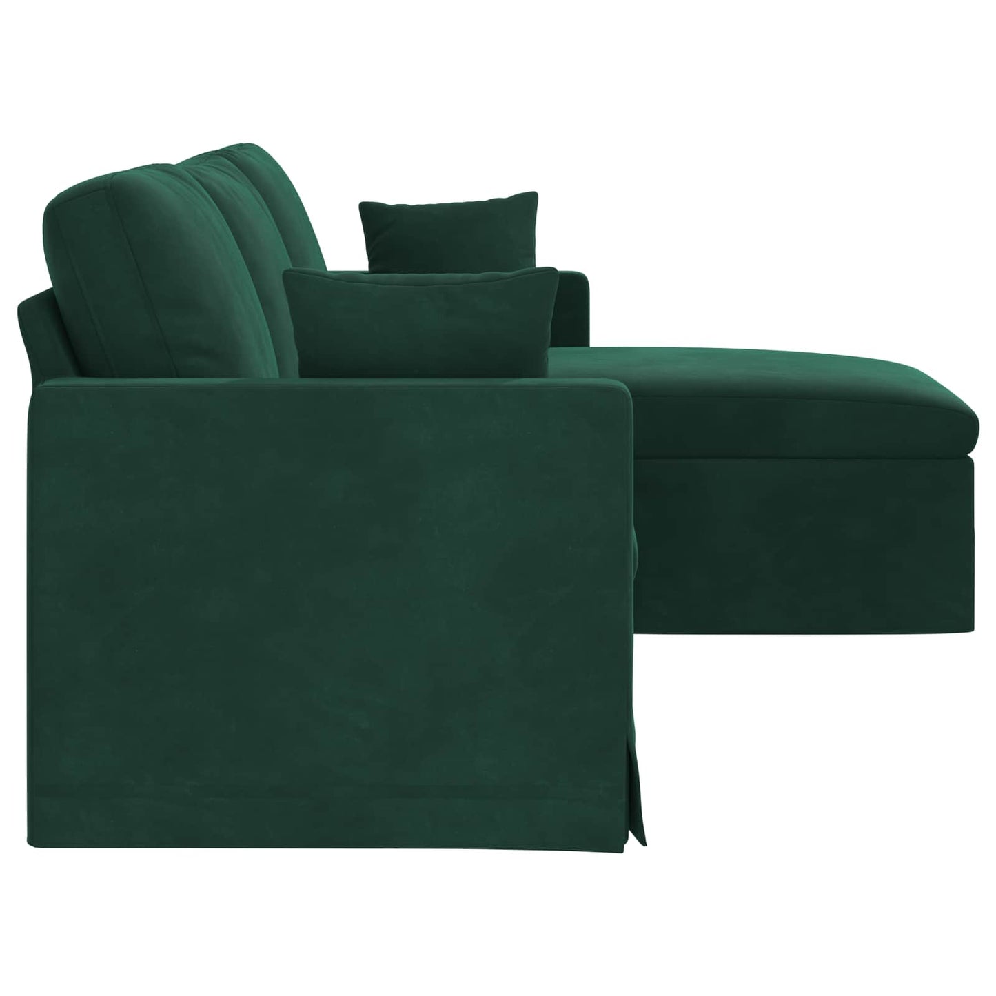 Sofa Dunkelgrün 228 x 134 x 80 cm Samt