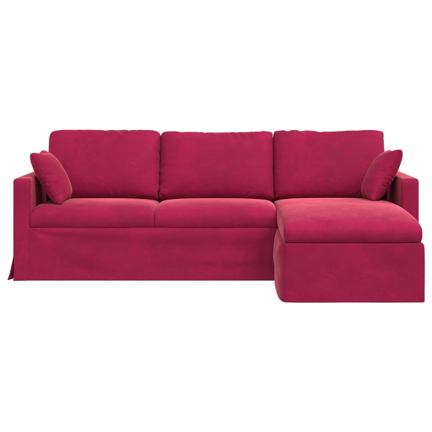 Sofa Weinrot 228 x 134 x 80 cm Samt