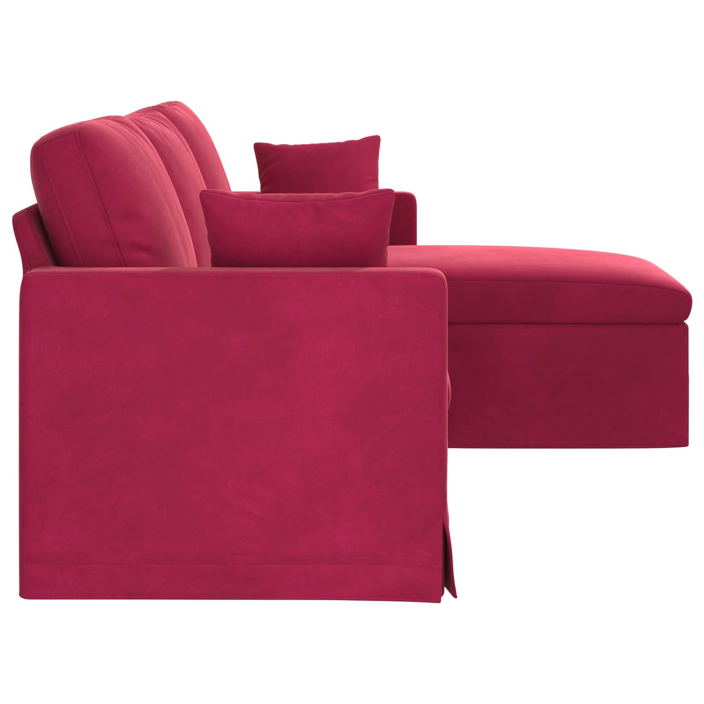 Sofa Weinrot 228 x 134 x 80 cm Samt
