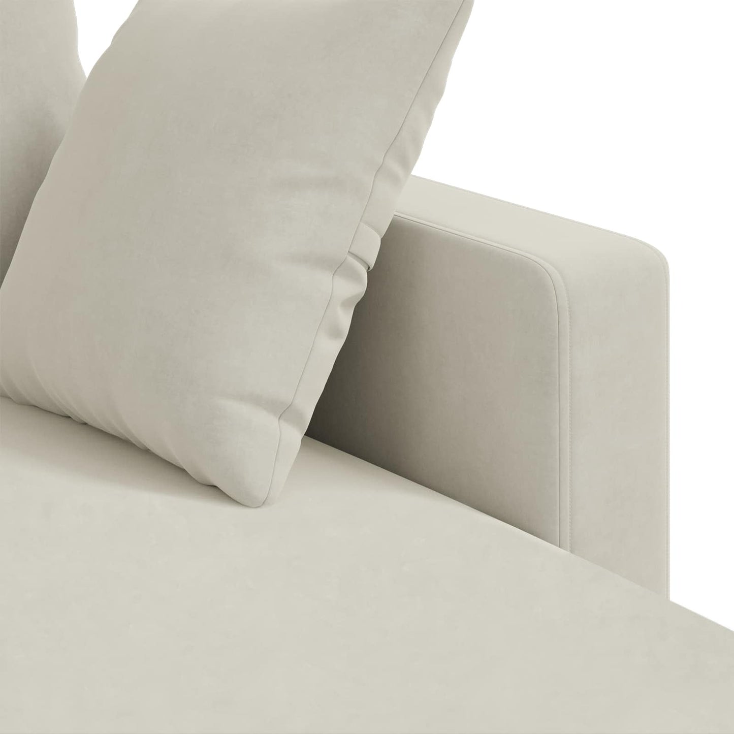 Sofa Creme 228 x 134 x 80 cm Samt