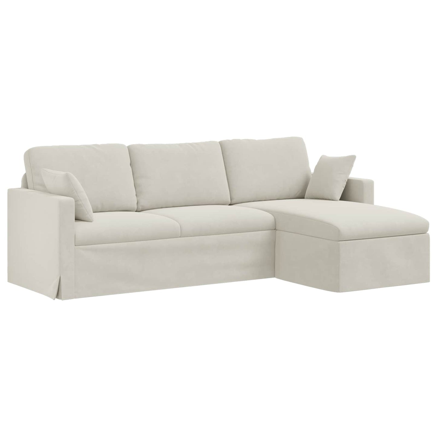 Sofa Creme 228 x 134 x 80 cm Samt