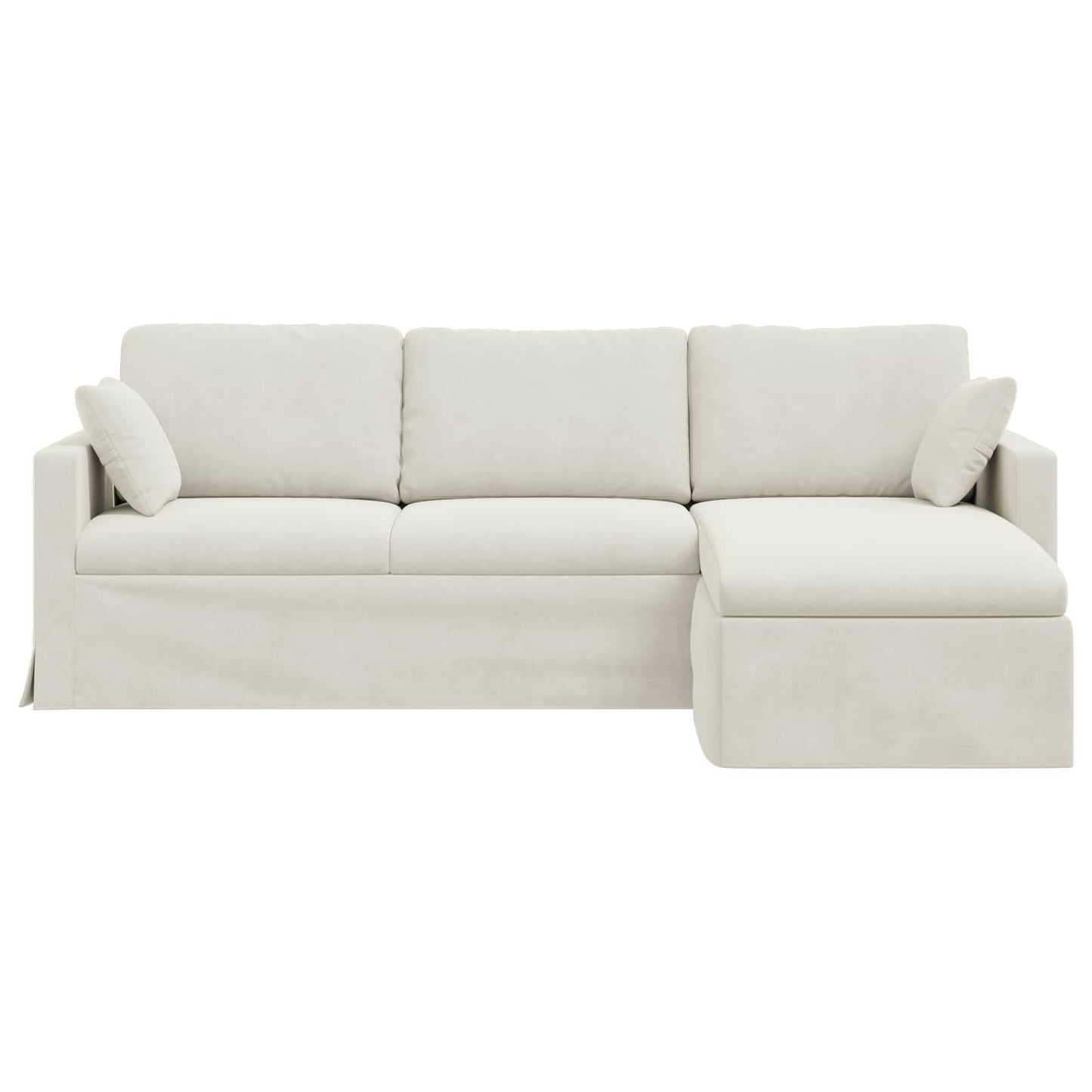Sofa Creme 228 x 134 x 80 cm Samt