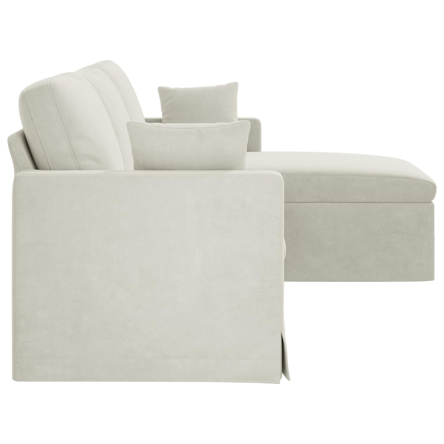Sofa Creme 228 x 134 x 80 cm Samt