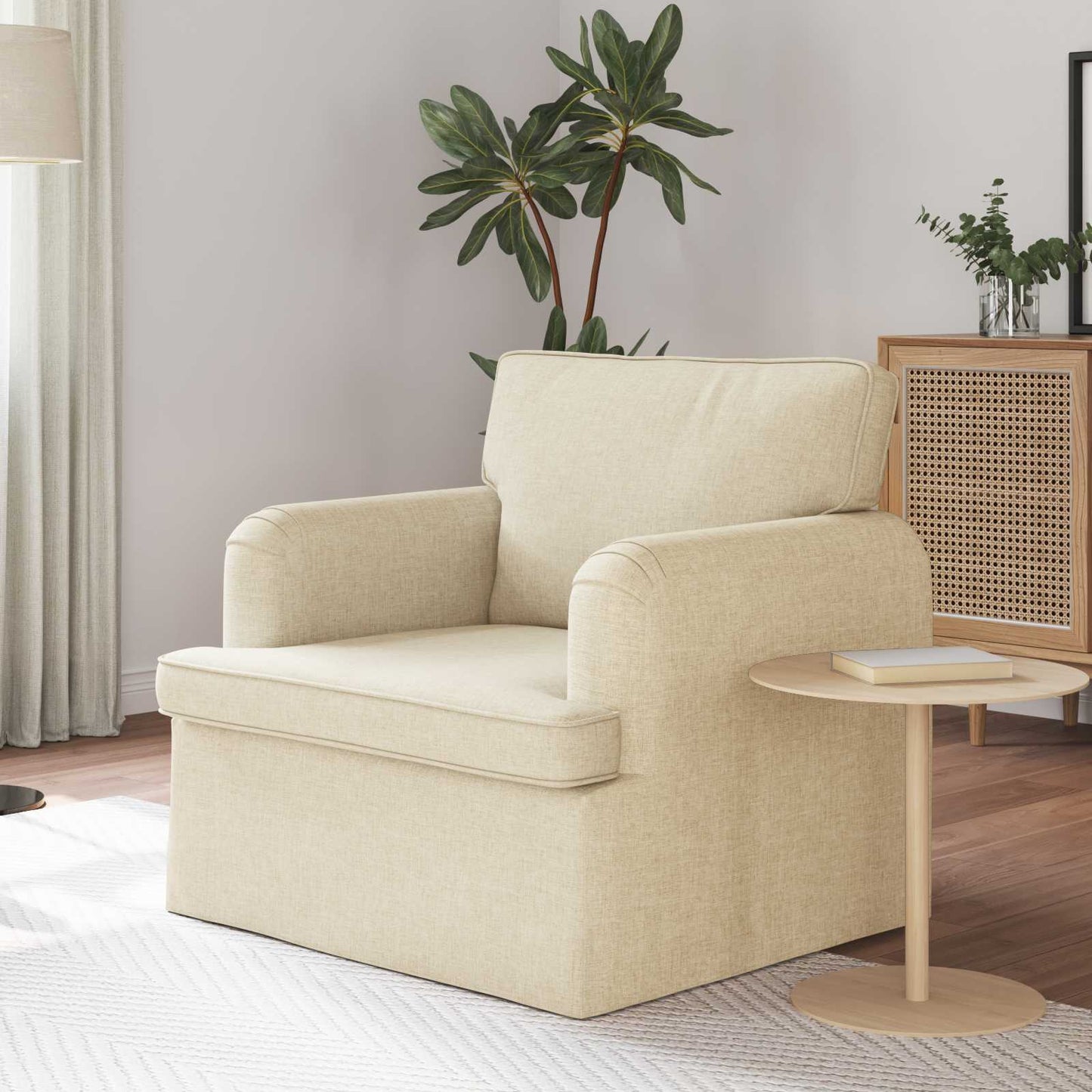 Sofa Creme 84 x 80 x 85 cm Stoff