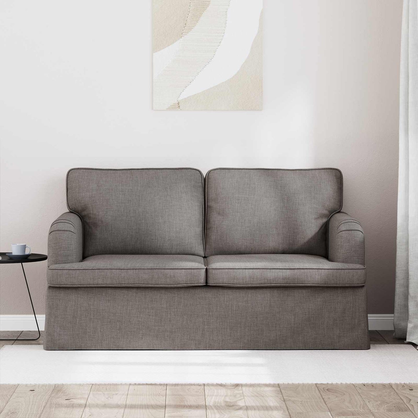 Sofa Taupe 144 x 80 x 85 cm Stoff