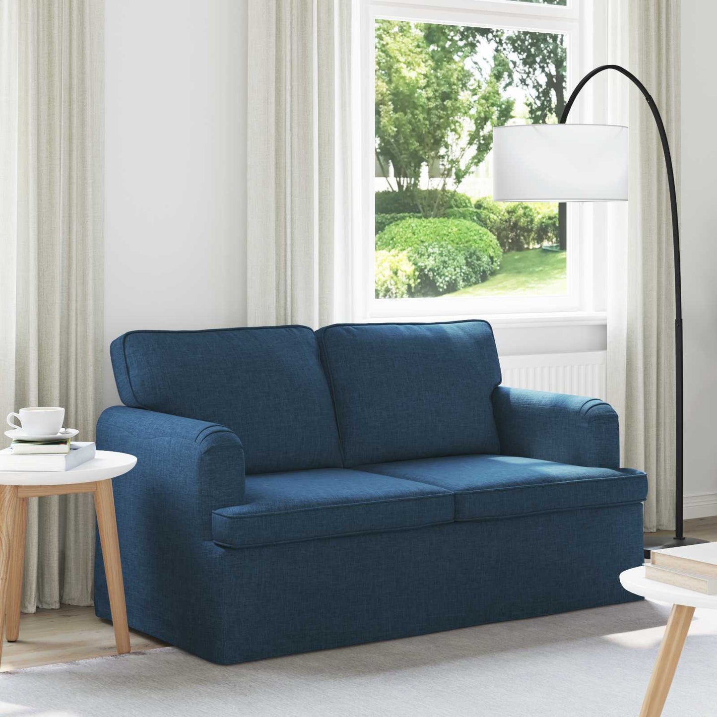 Sofa Blau 144 x 80 x 85 cm Stoff