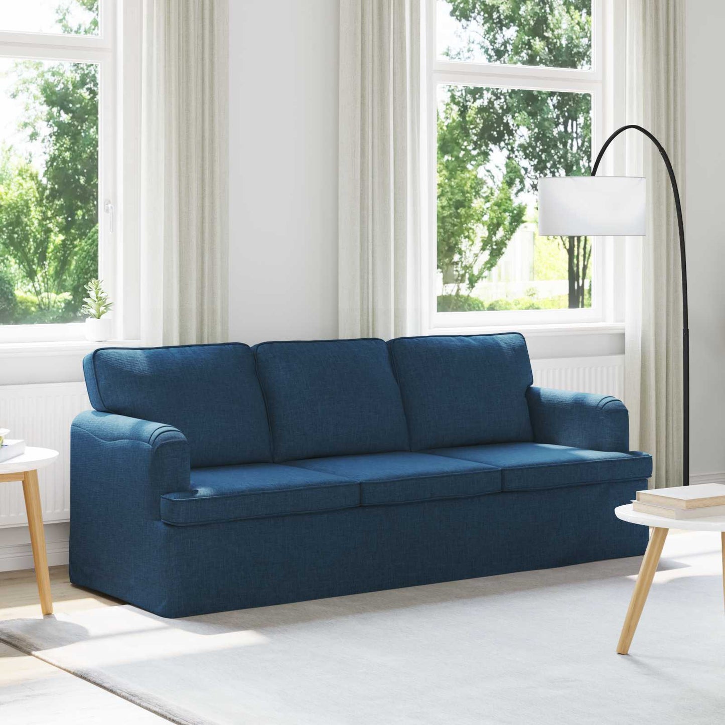 Sofa Blau 201 x 80 x 85 cm Stoff