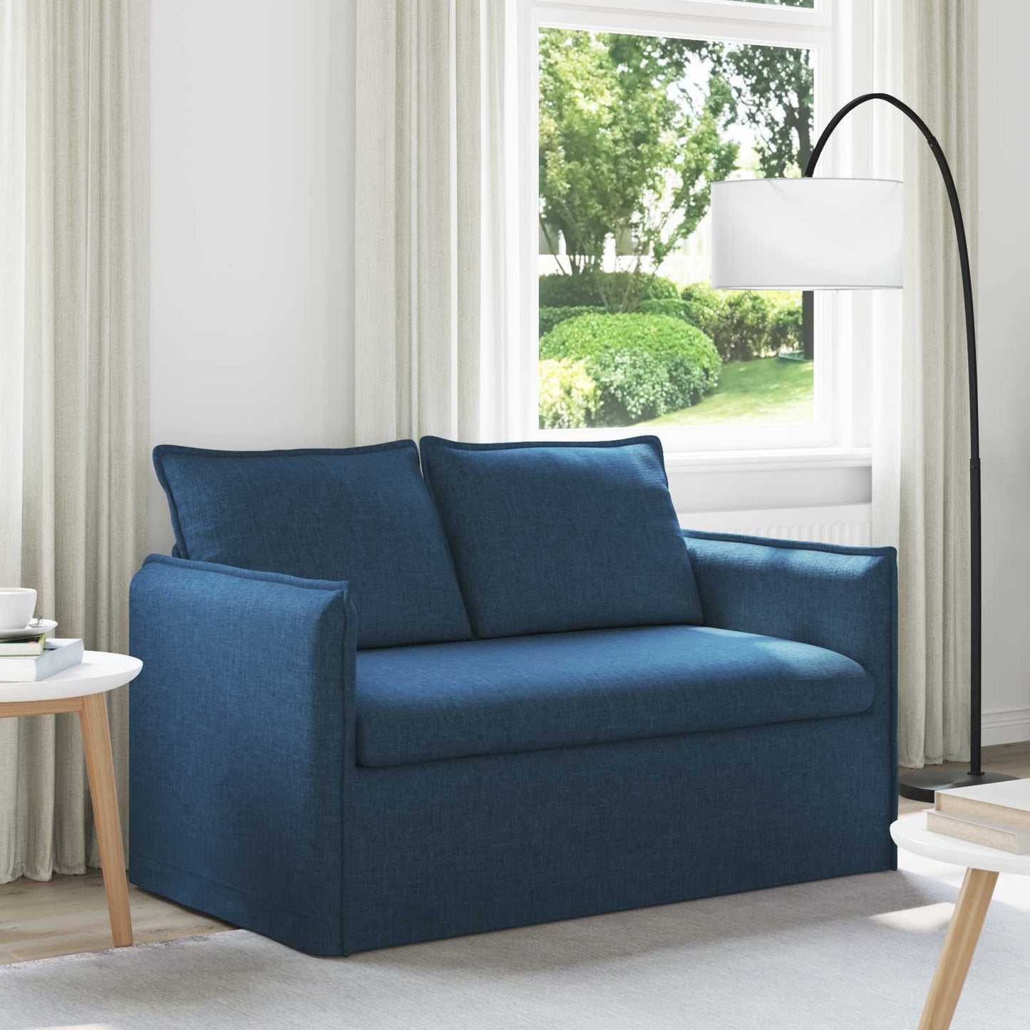 Sofa Blau 136 x 82 x 85 cm Stoff