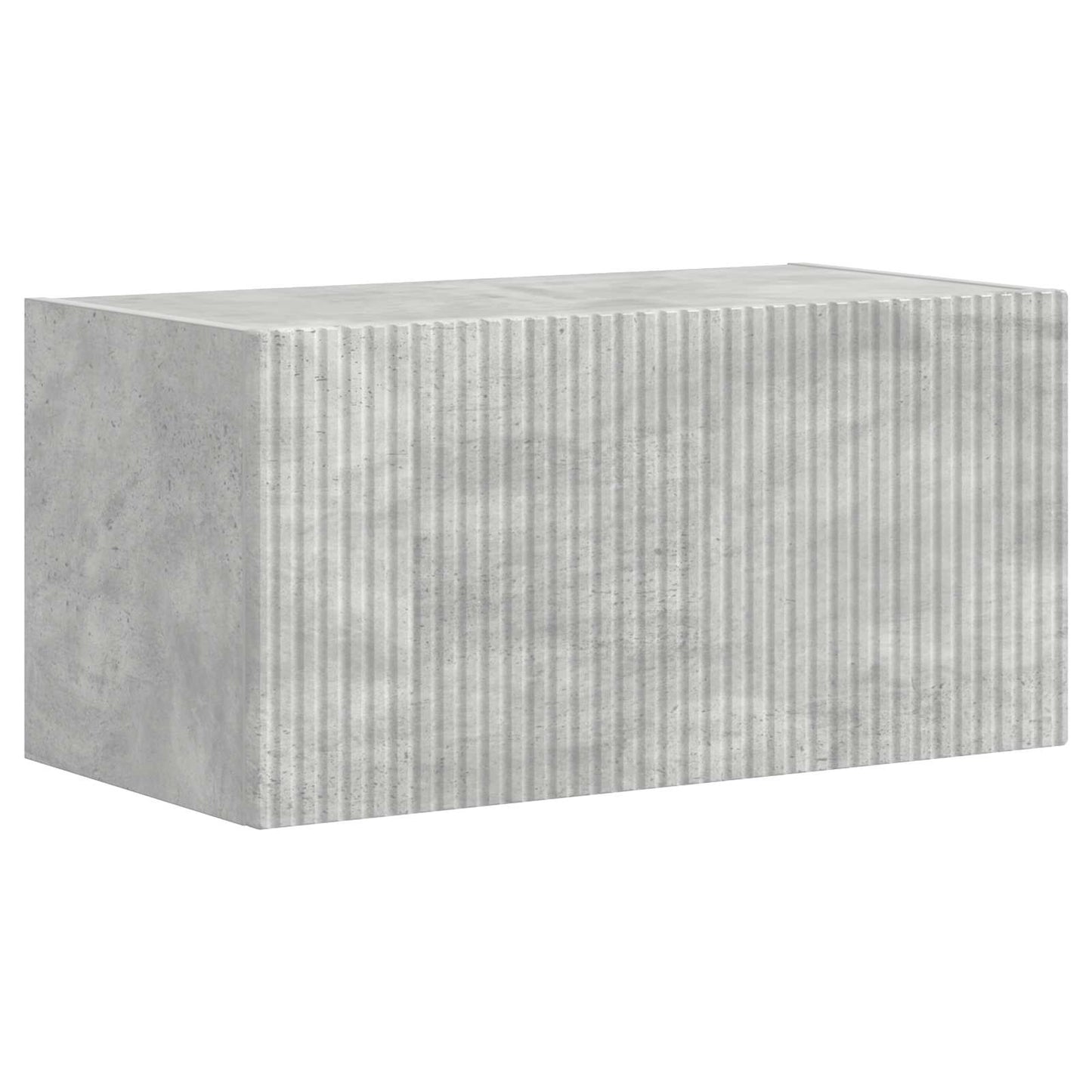 TV-Wandregal-Set Wandmontiert 4 pcs Beton Grau Holzwerkstoff